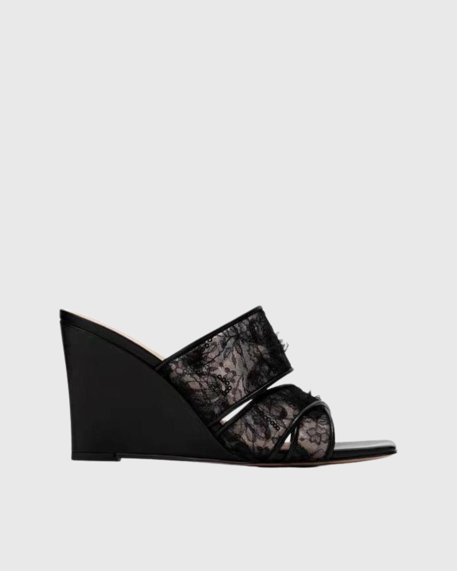 Louhi Lace Mules In Black