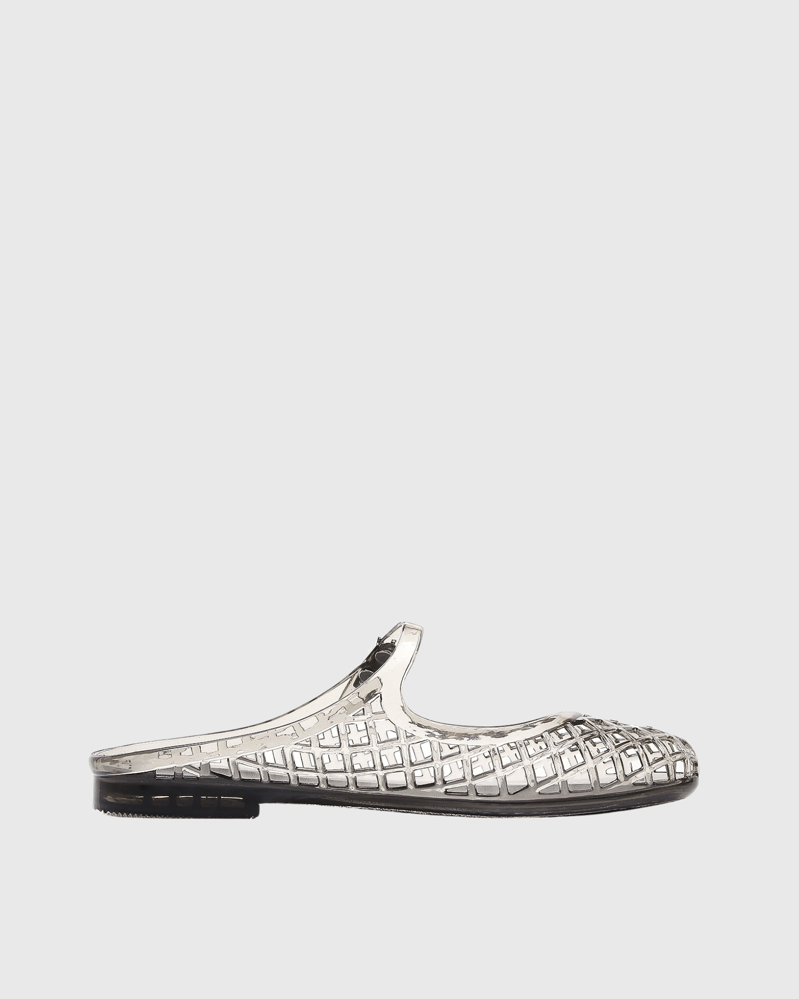 Lulu Cutout Jelly Flats In Grey