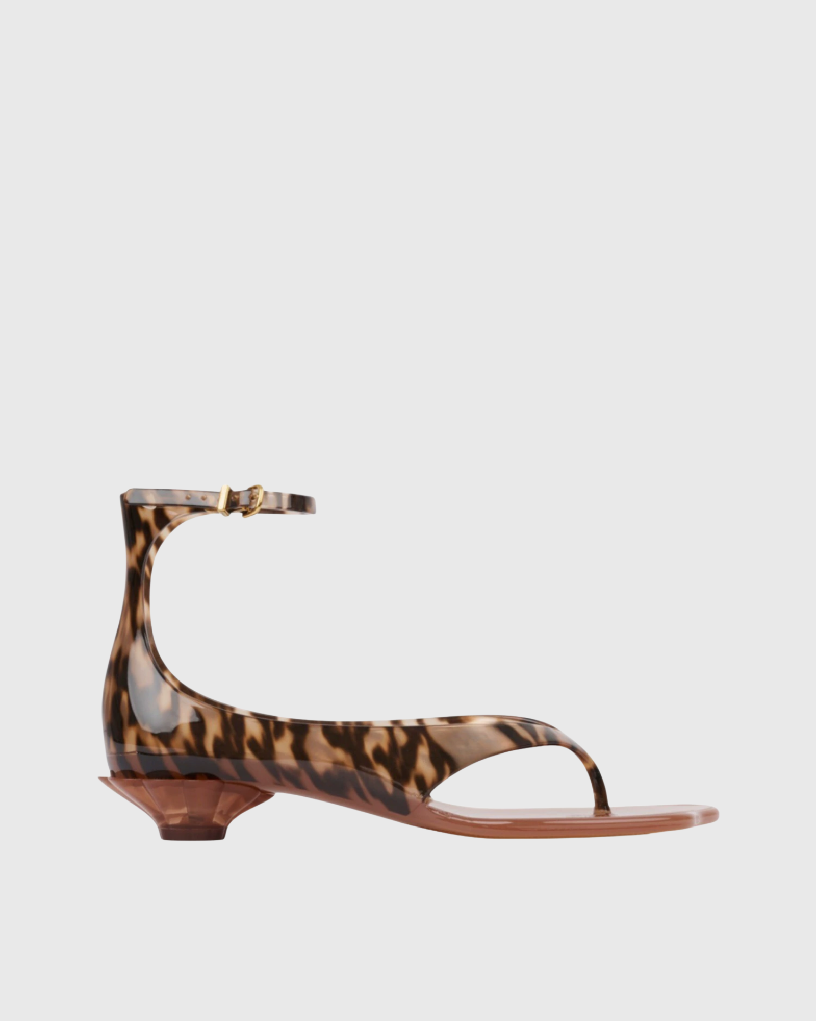 Izar Thong Jelly Sandals In Leopard Print