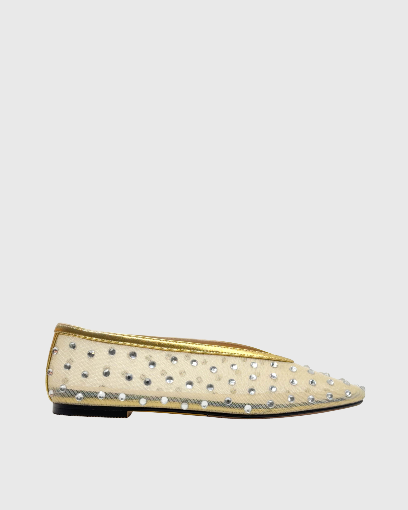 Molle Rhinestone Mesh Ballet Flats