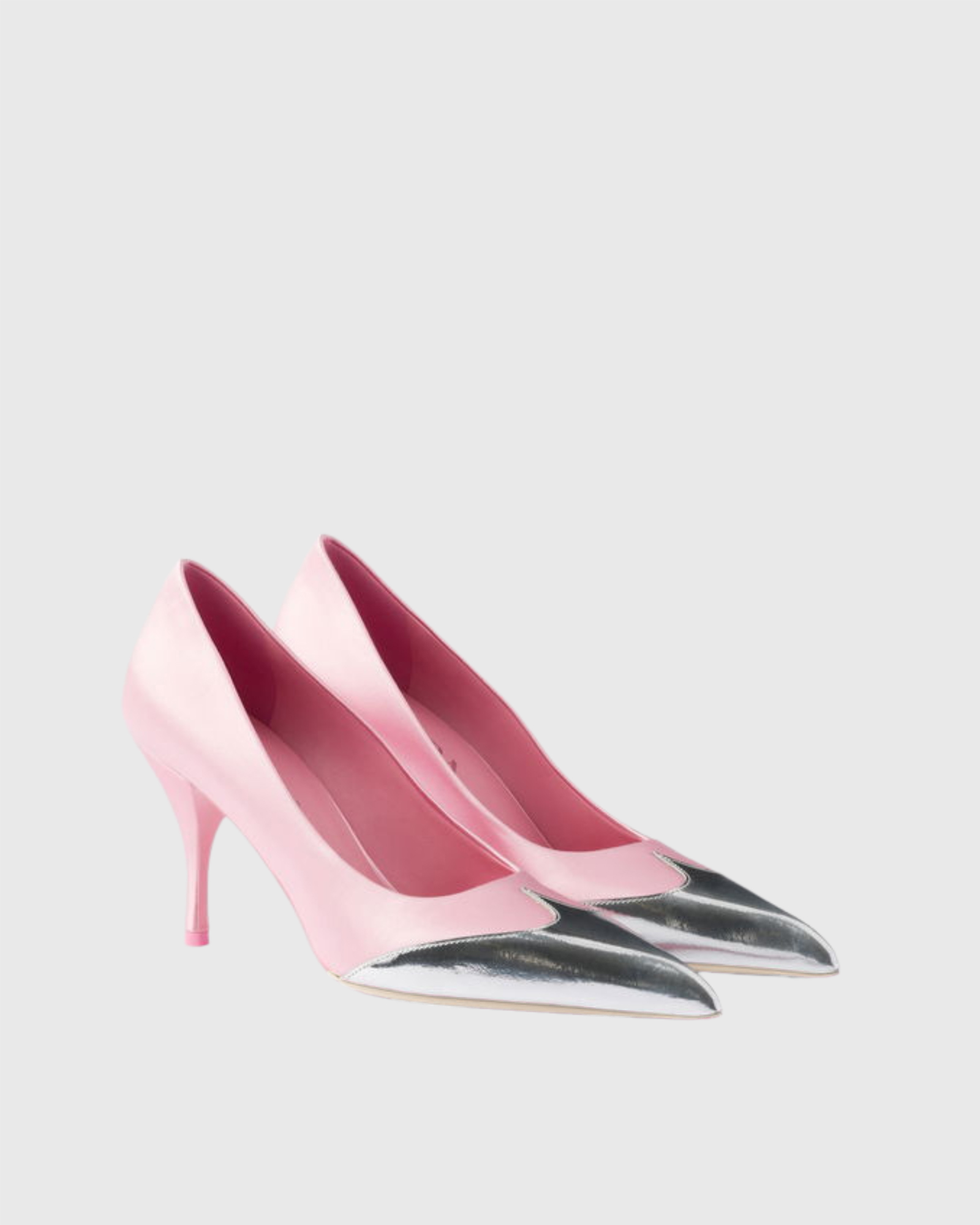 Lawan Pink & Silver Splicing Pumps