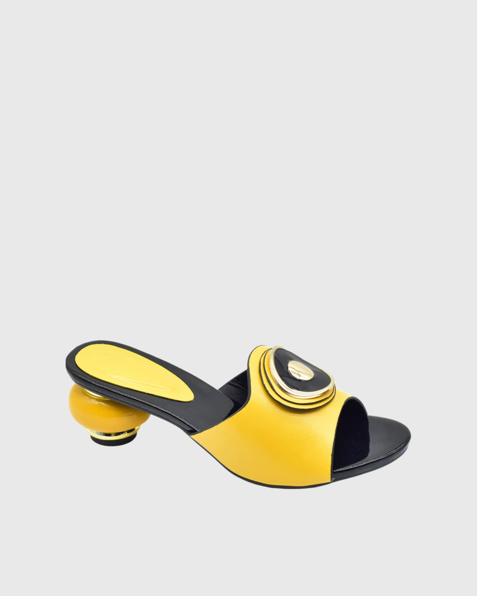 Aamu Studded Patent Leather Mules