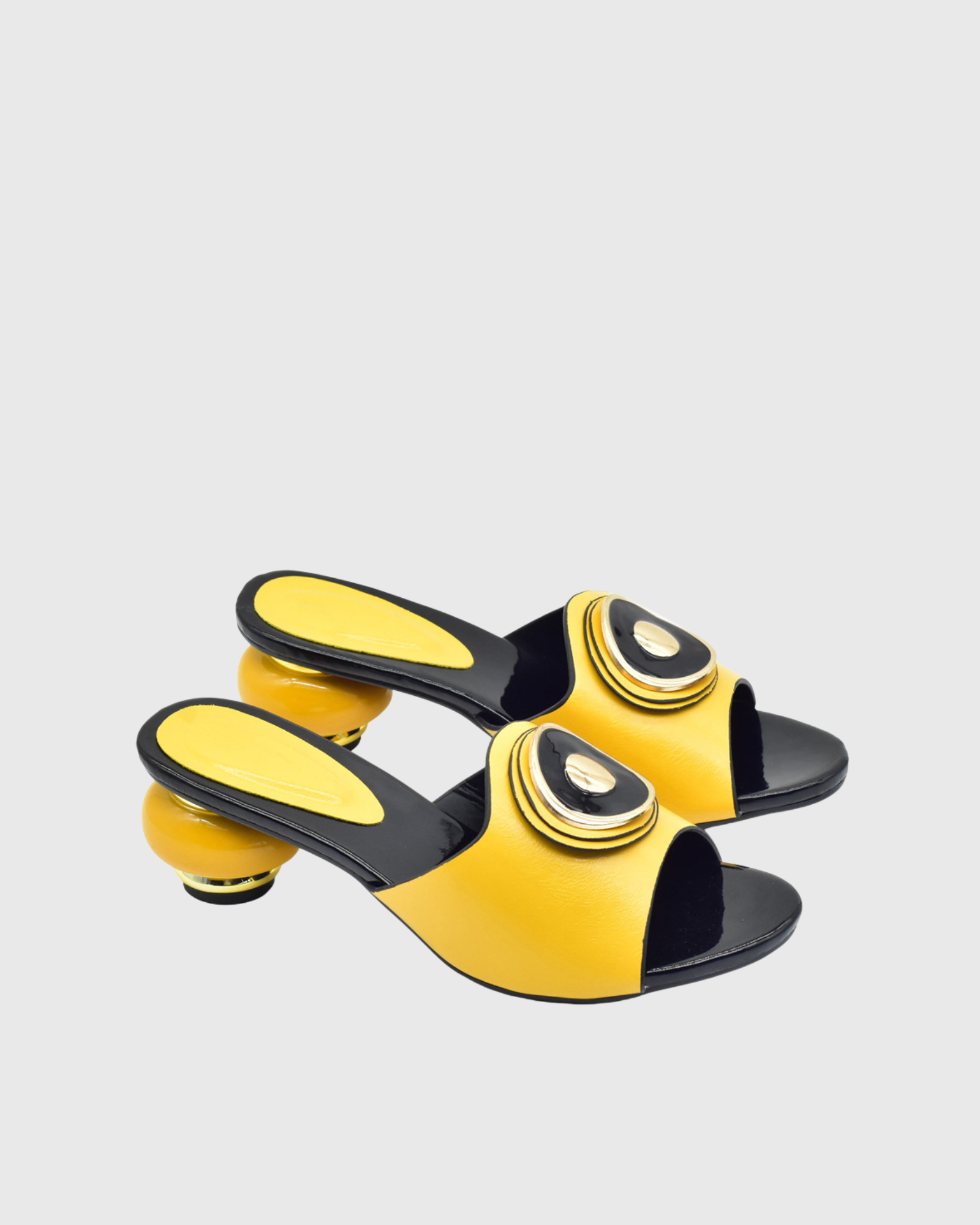 Aamu Studded Patent Leather Mules
