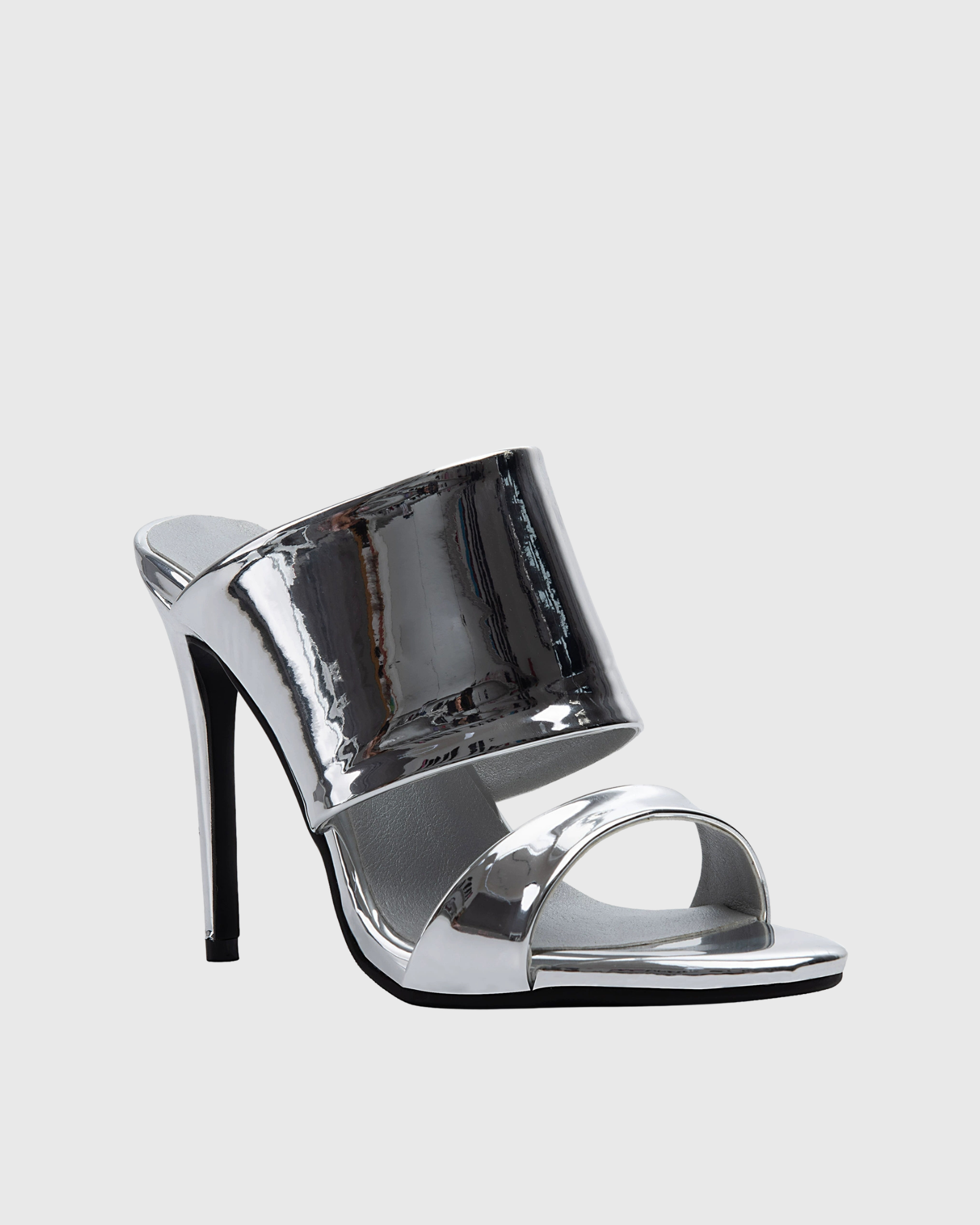 Aava Open Toe Metallic Mules