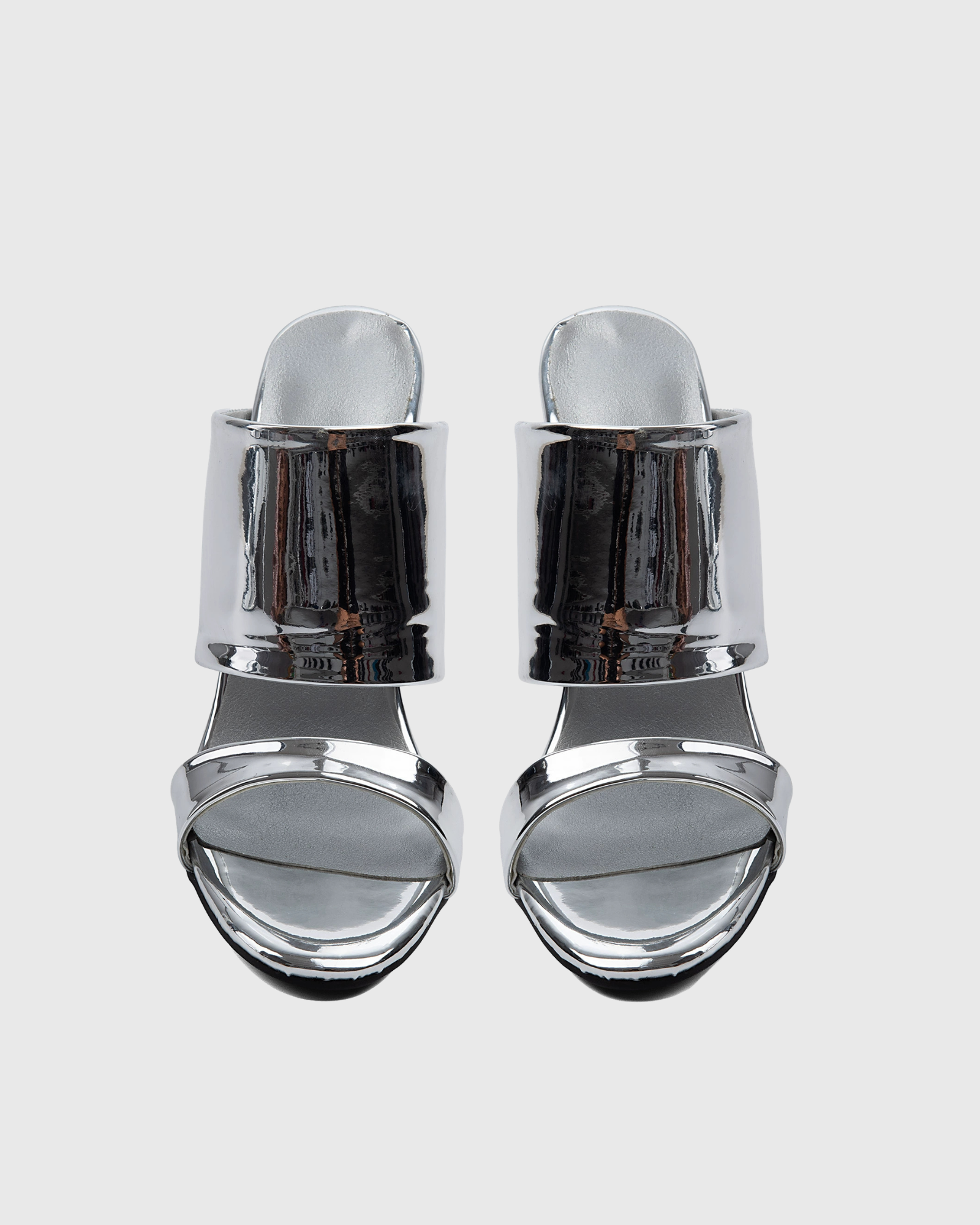 Aava Open Toe Metallic Mules