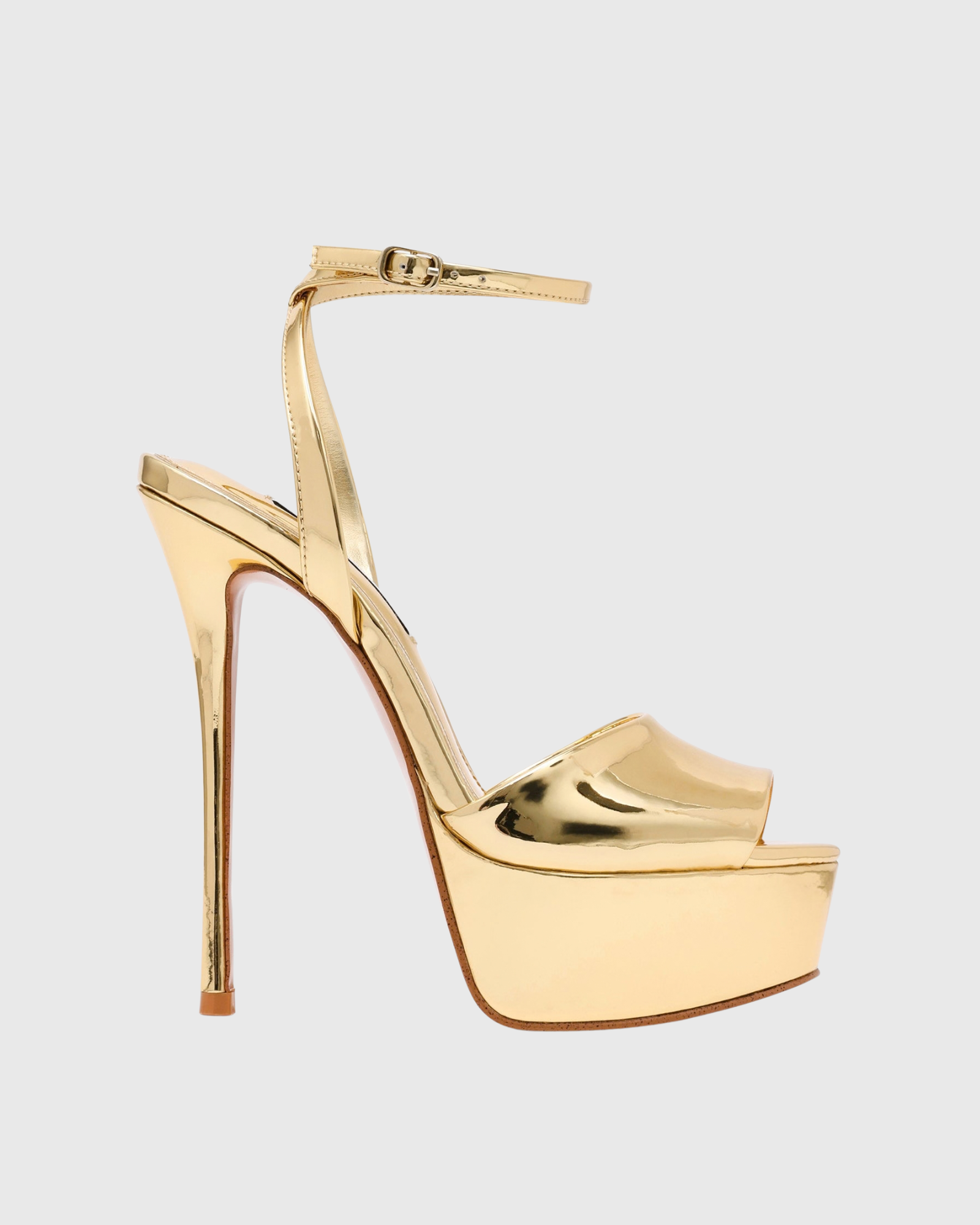  Abigail Metallic Platform Strap Sandals In Gold