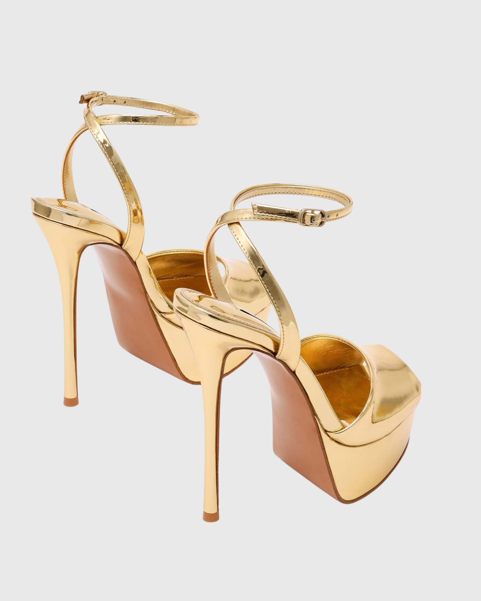  Abigail Metallic Platform Strap Sandals In Gold