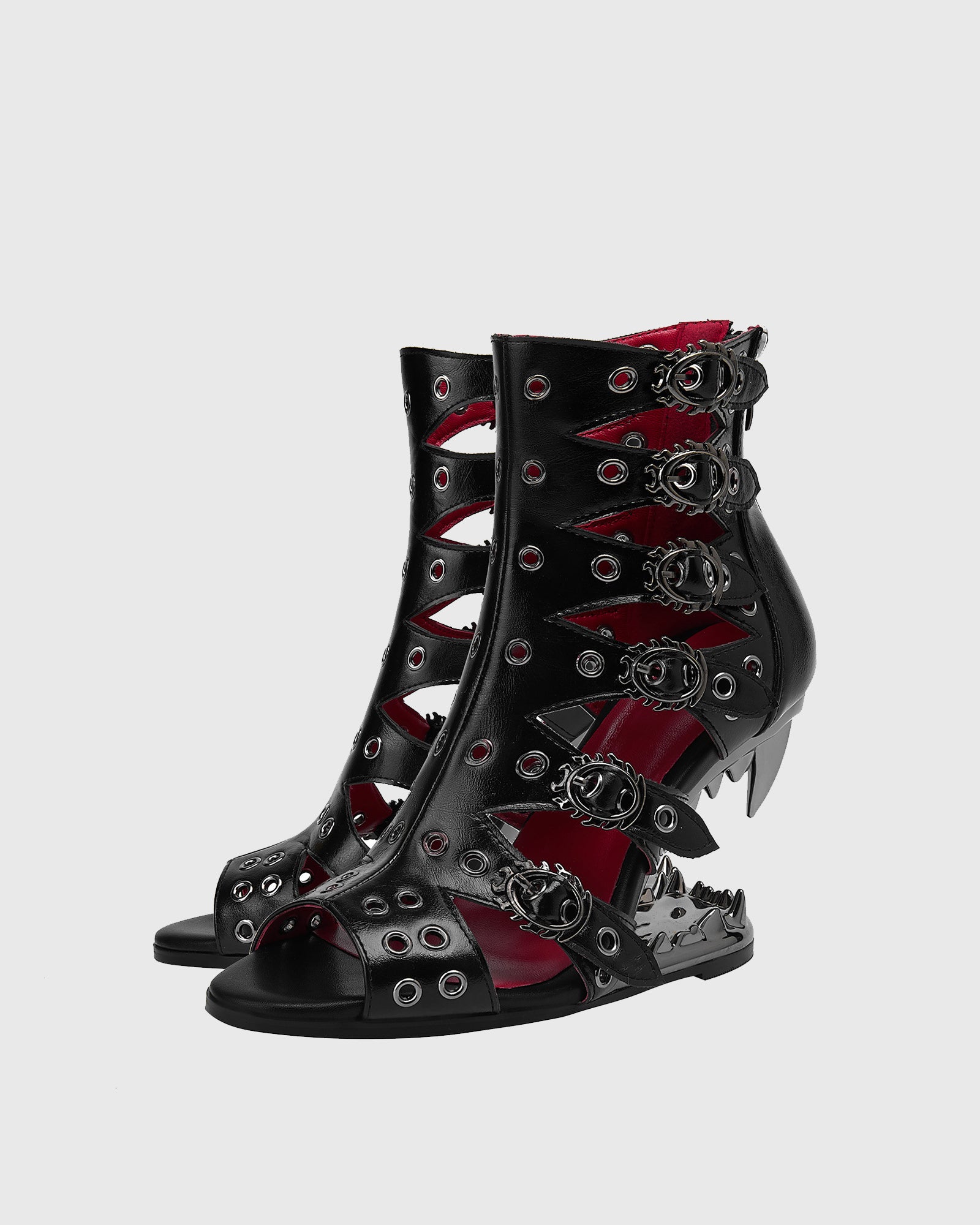 Antonia Wolf Tooth Cutout Sandals