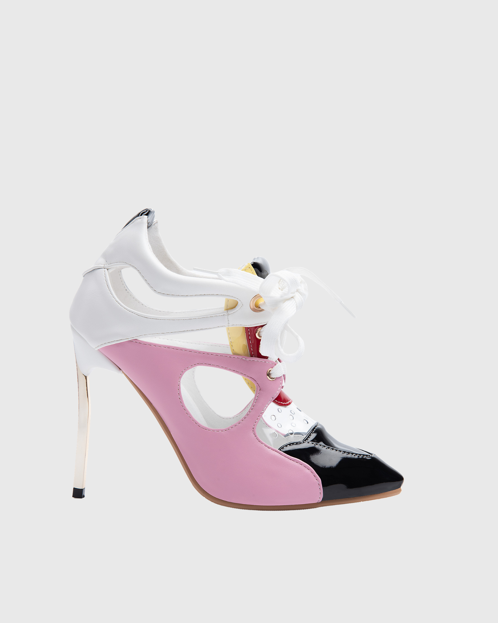 Babette Cutout Lace Up Pumps