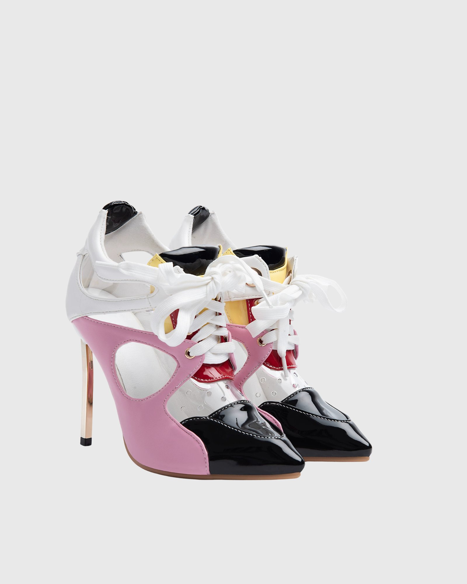 Babette Cutout Lace Up Pumps