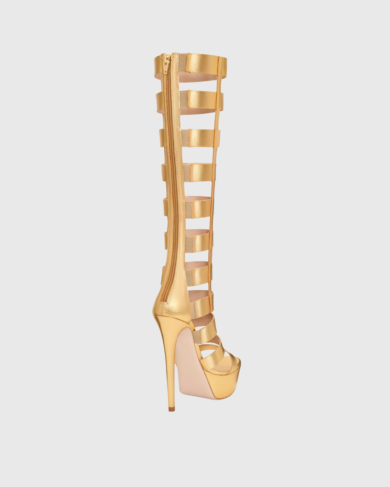Beter Metallic Gladiator Strappy Platform Sandals 