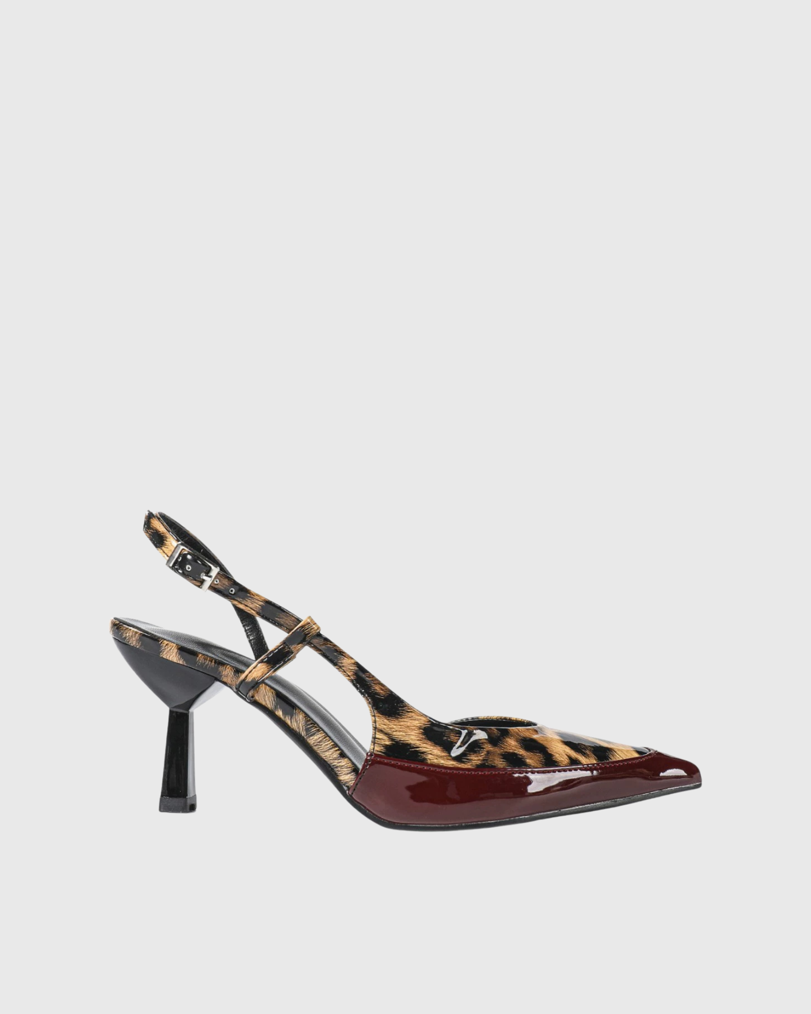 Caasha Leopard Print Slingback Pumps In Wine