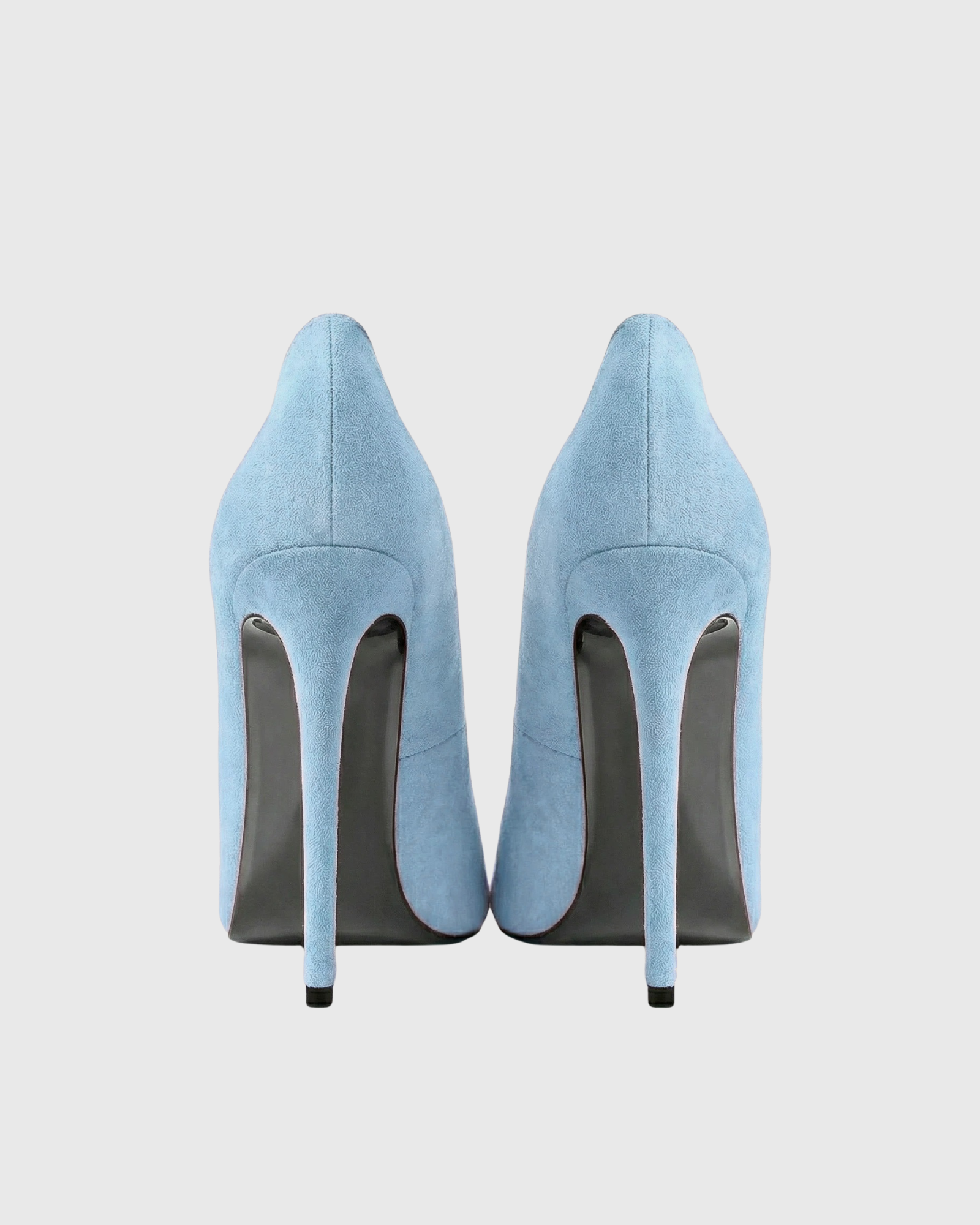 Consolata Velvet Leather Pumps In Sky Blue