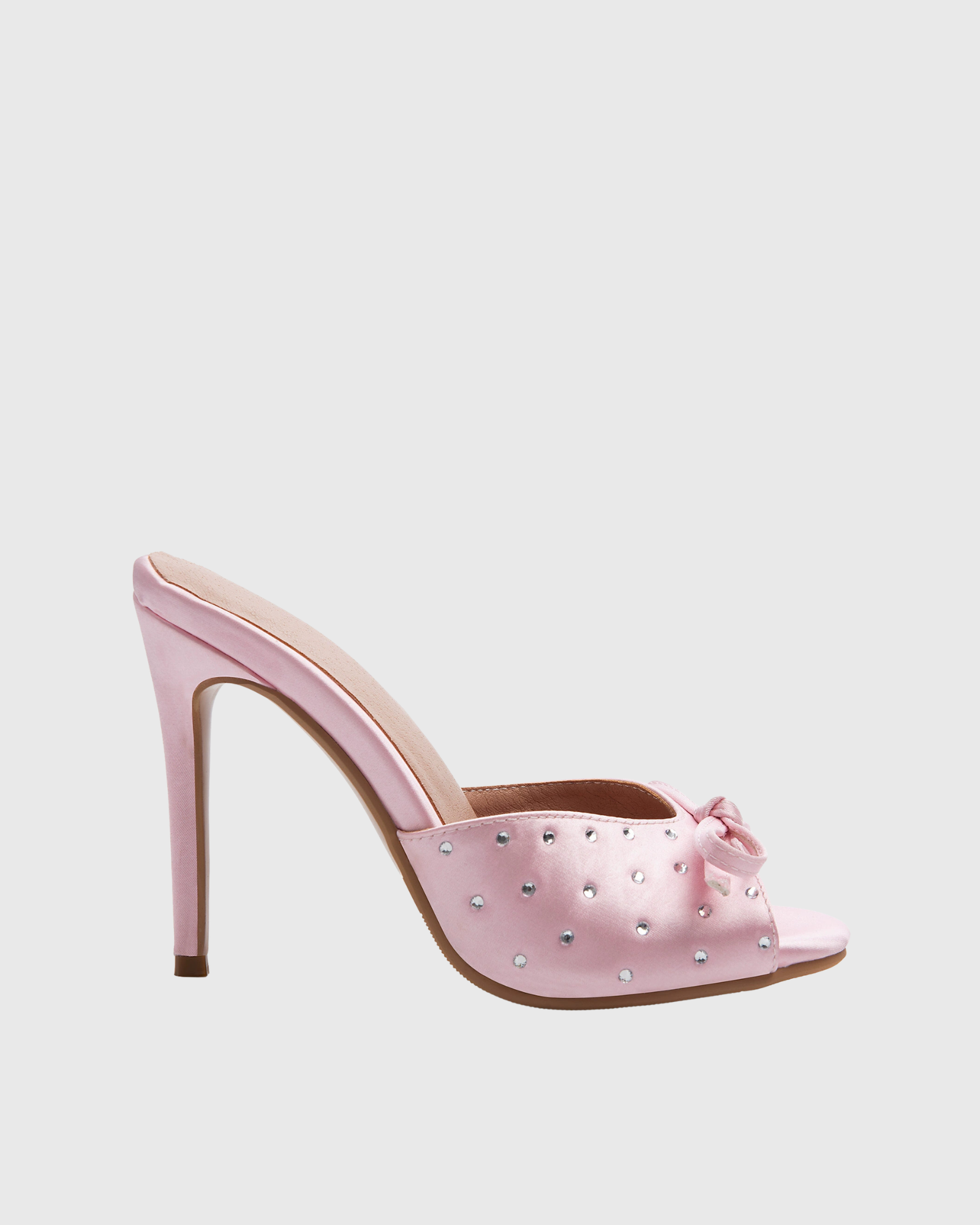 Daeira Rhinestone Bow Open Toe Mules