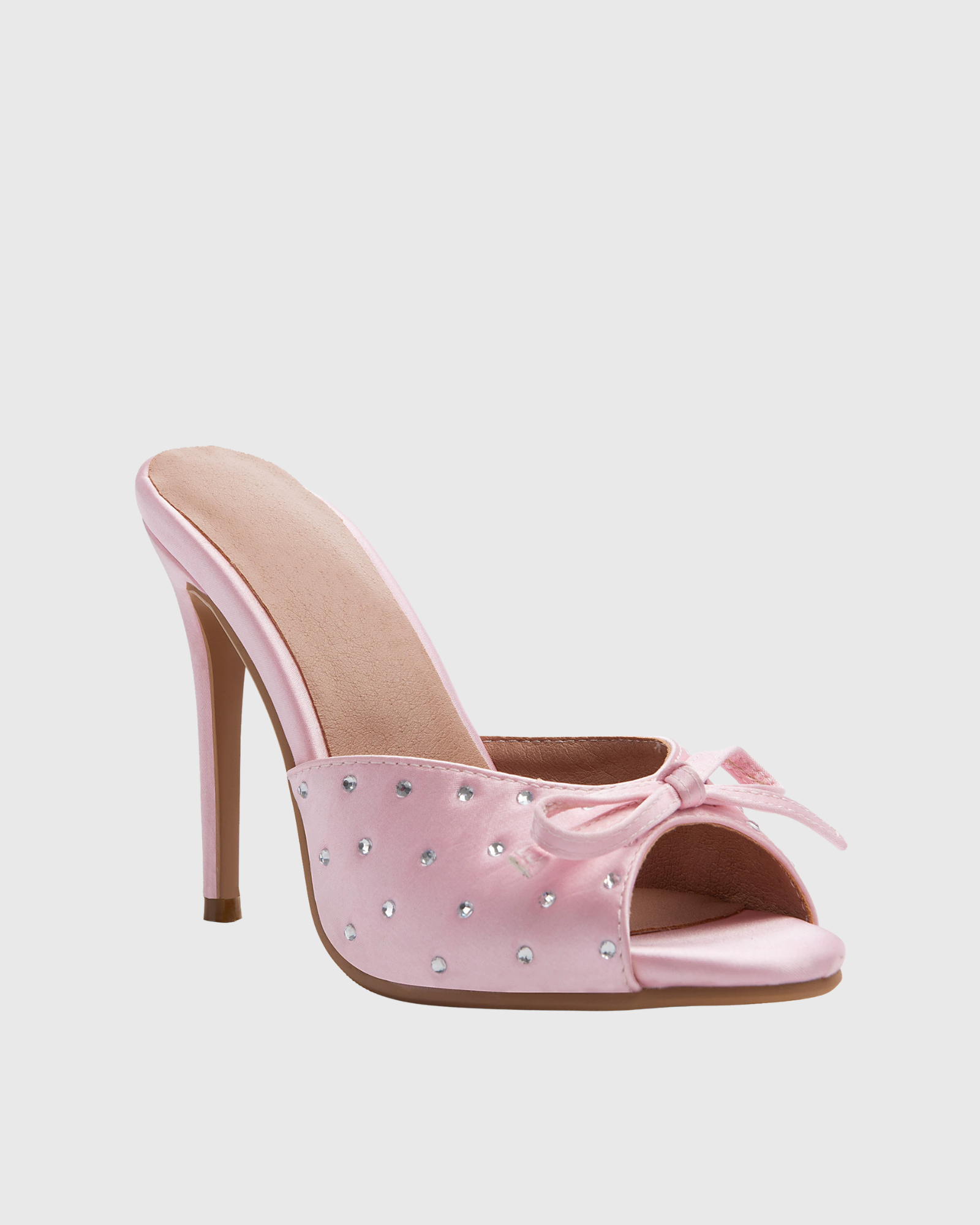 Daeira Rhinestone Bow Open Toe Mules