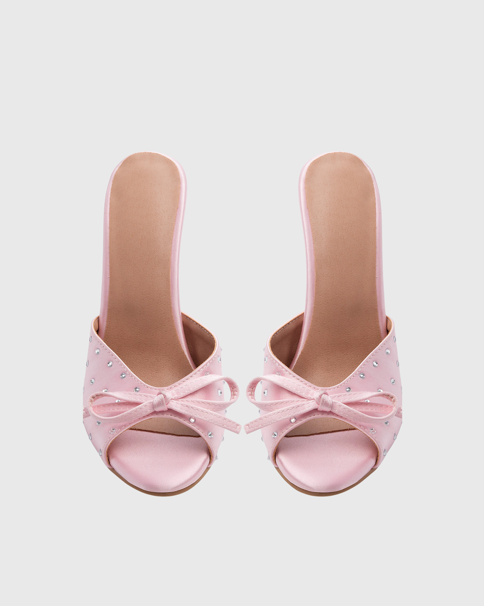 Daeira Rhinestone Bow Open Toe Mules