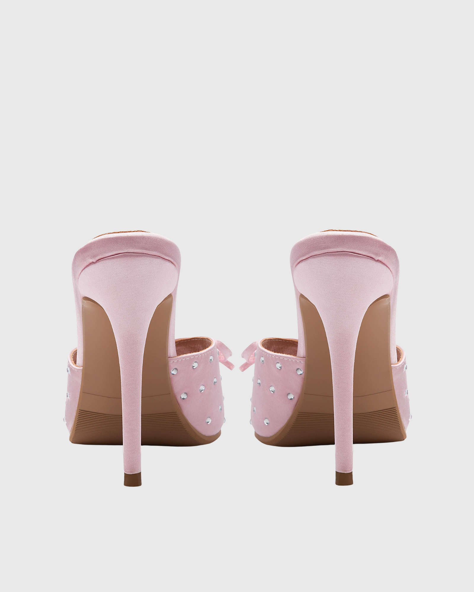 Daeira Rhinestone Bow Open Toe Mules