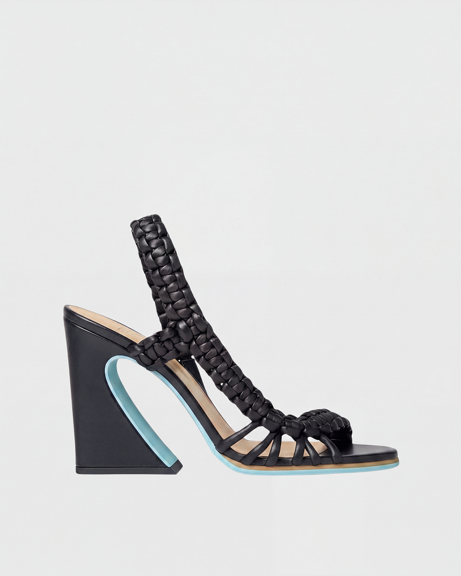 Dafina Woven Open Toe Sandals In Black