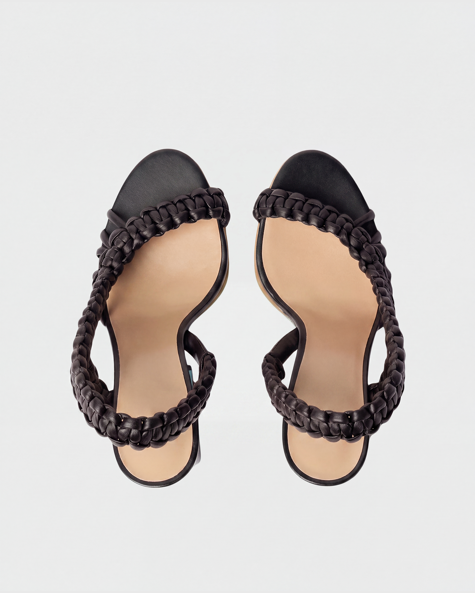 Dafina Woven Open Toe Sandals In Black
