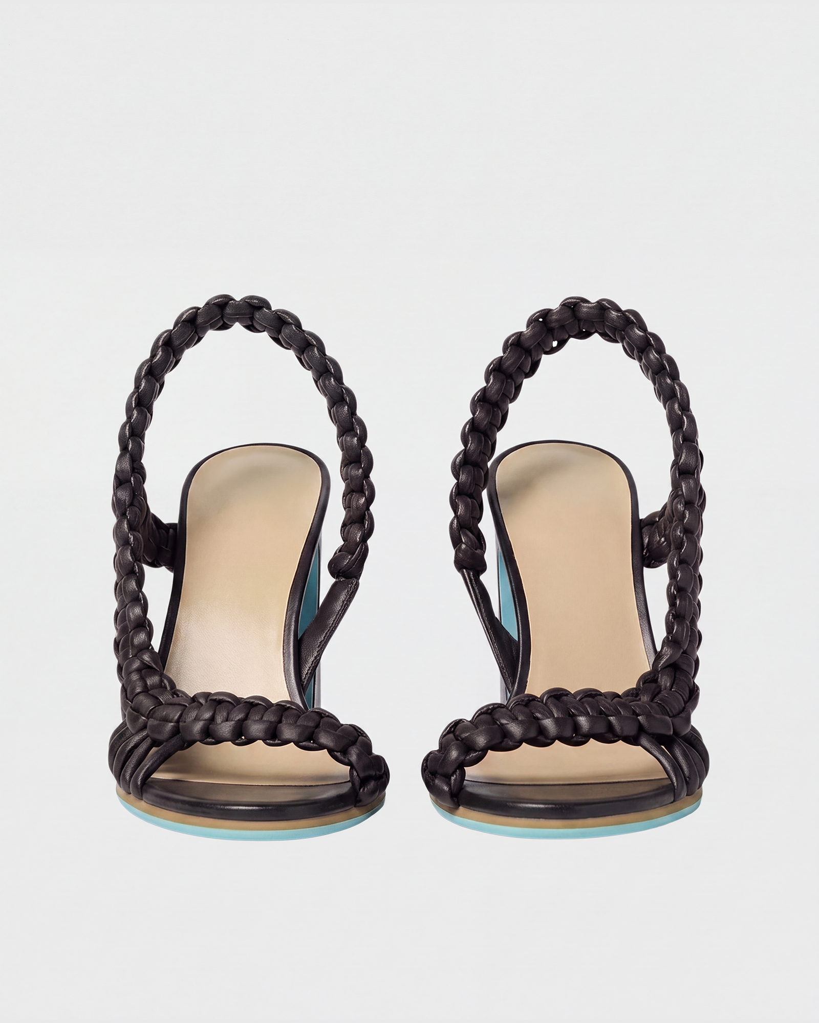 Dafina Woven Open Toe Sandals In Black