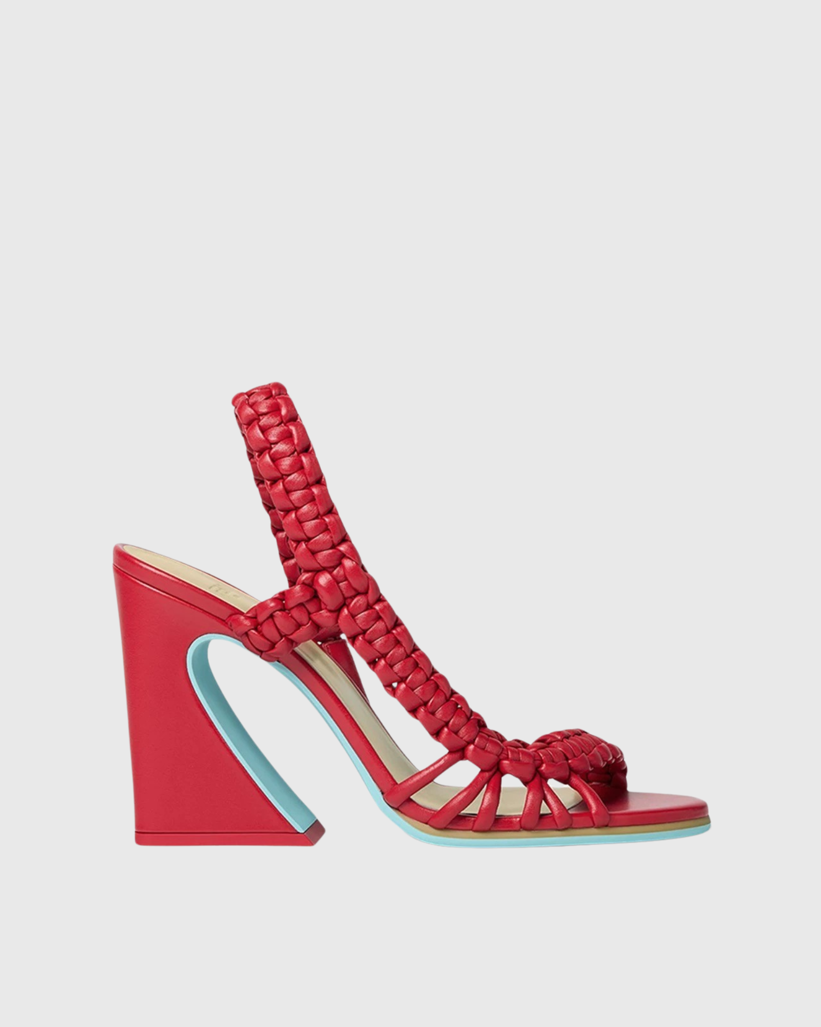 Dafina Woven Open Toe Sandals In Red