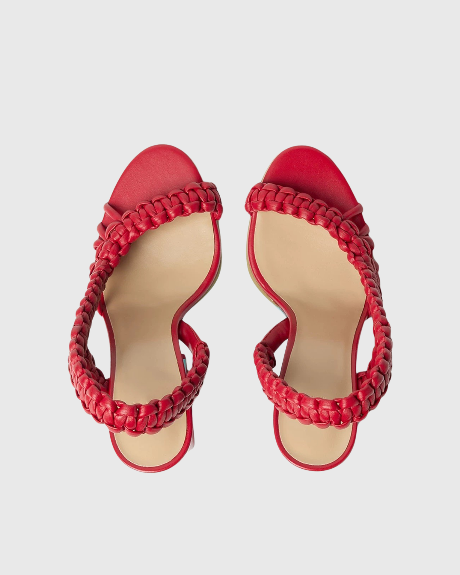 Dafina Woven Open Toe Sandals In Red