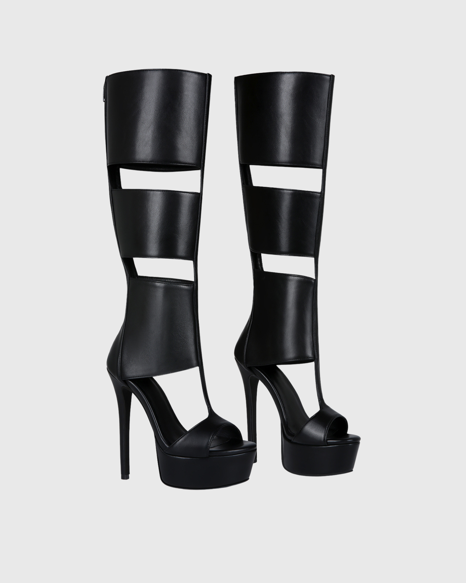 Darma Triple Strap Knee High Platform Sandals