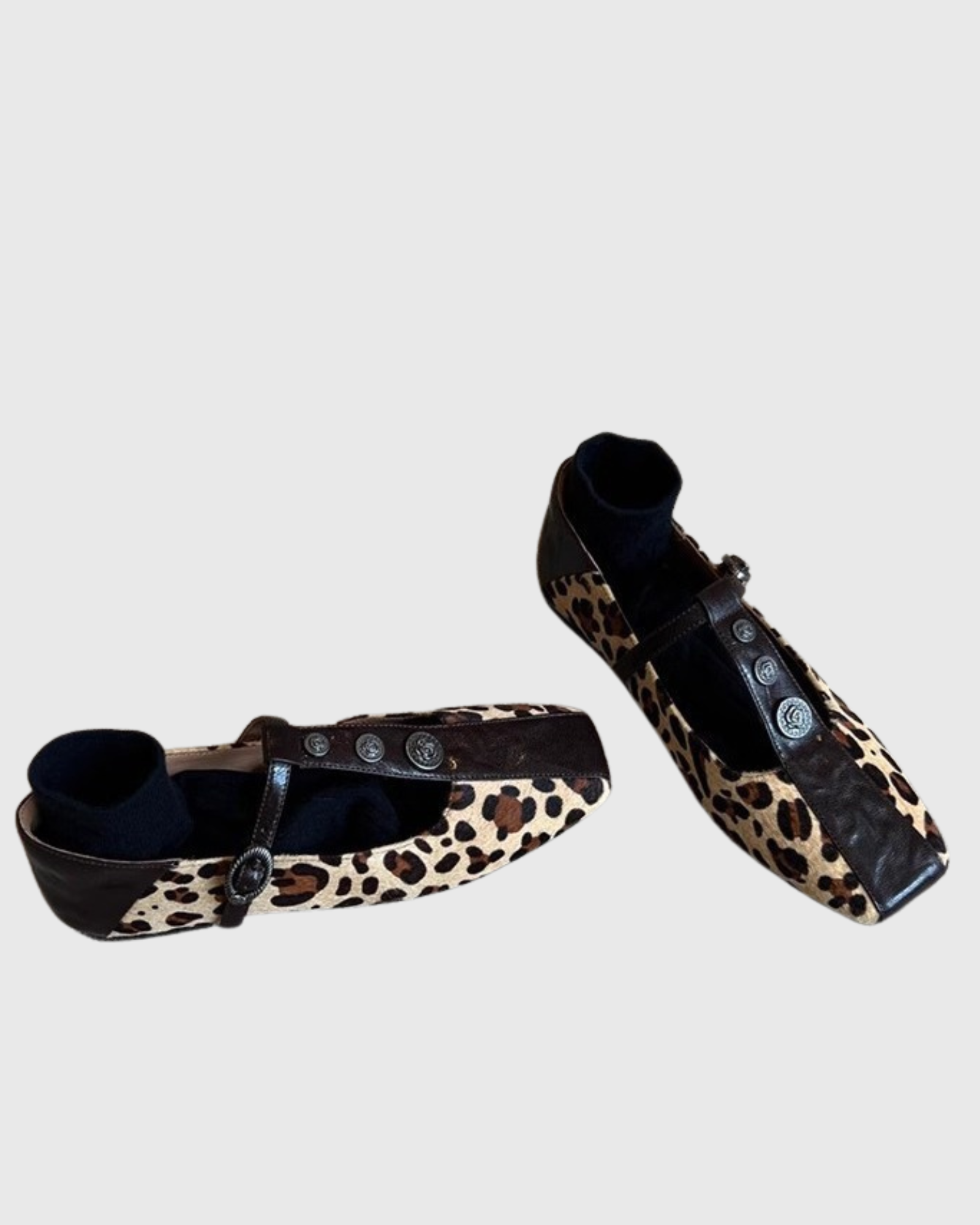 Dee Leopard Print Splicing Flats