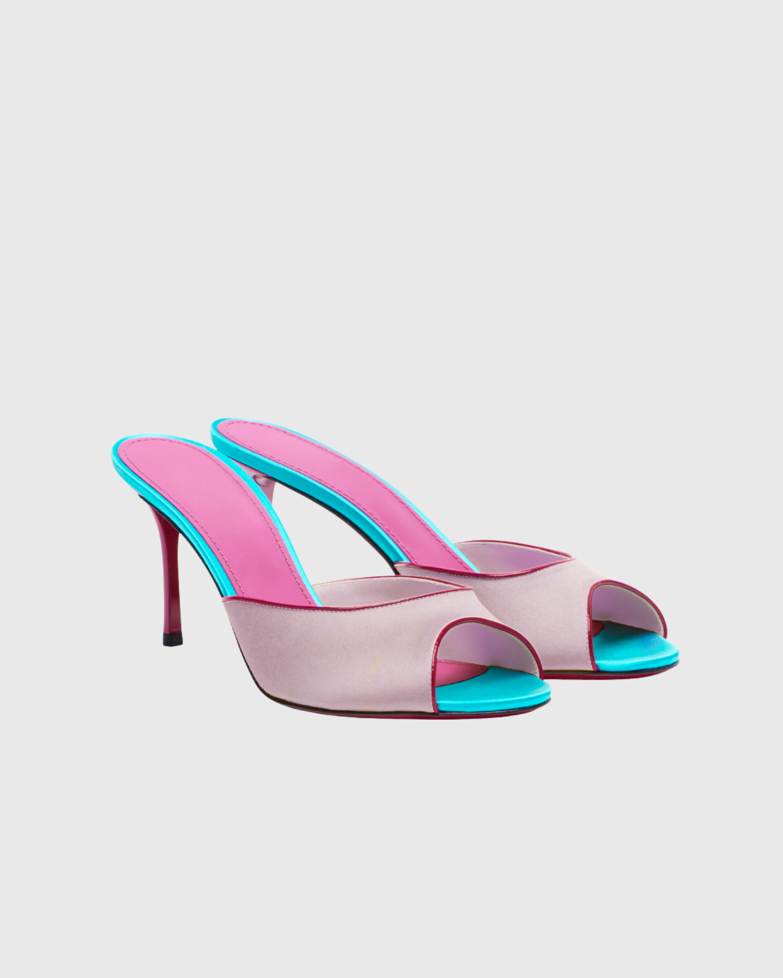 Echidna Color Block Stain Mules In Pink