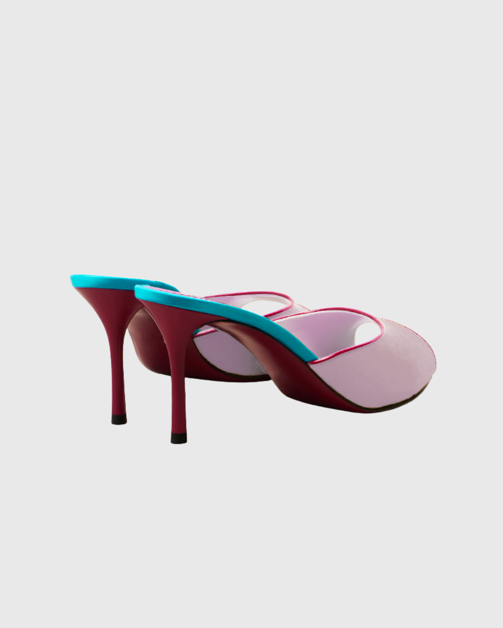 Echidna Color Block Stain Mules In Pink