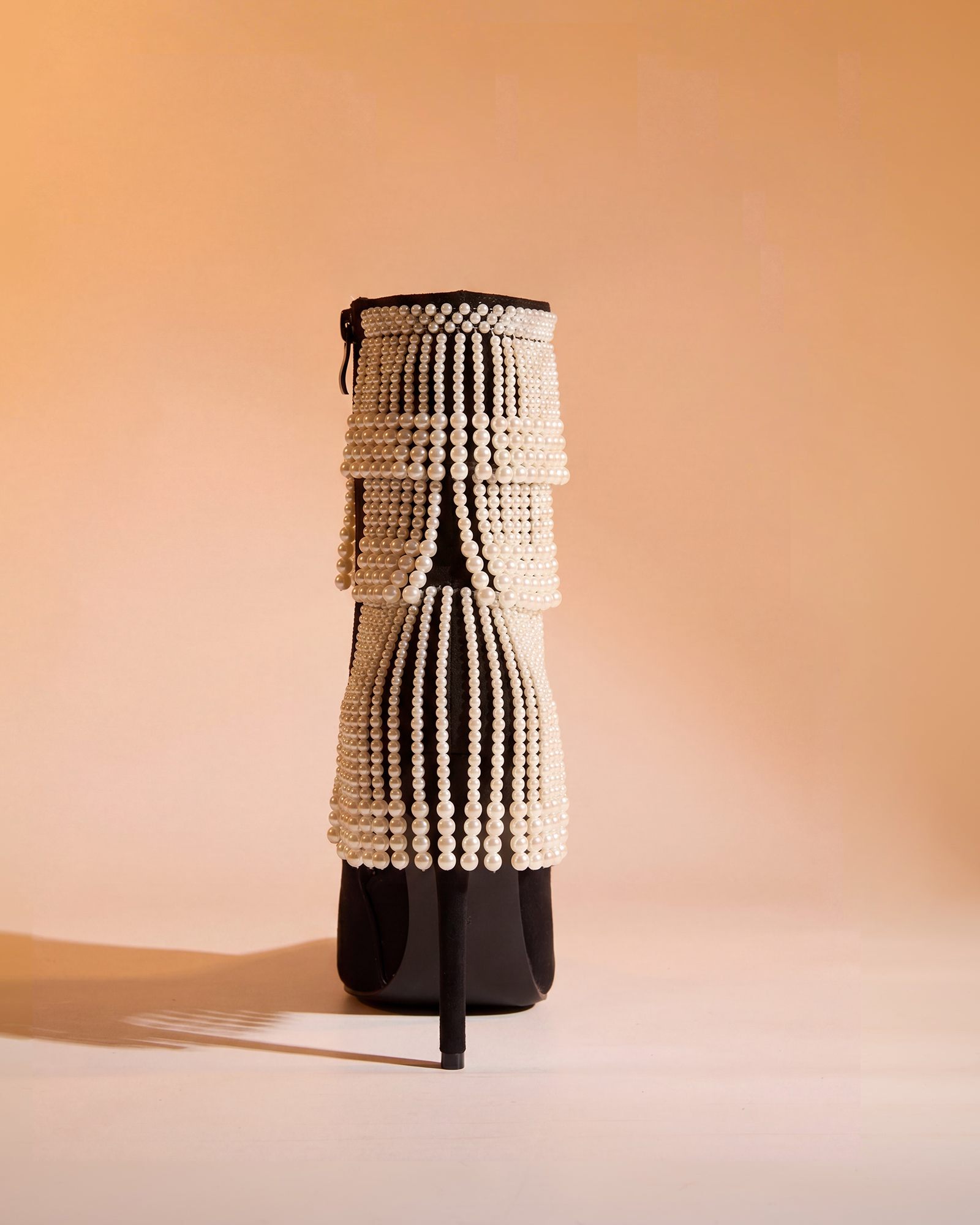 Gae Pearl Fringe Ankle Boots