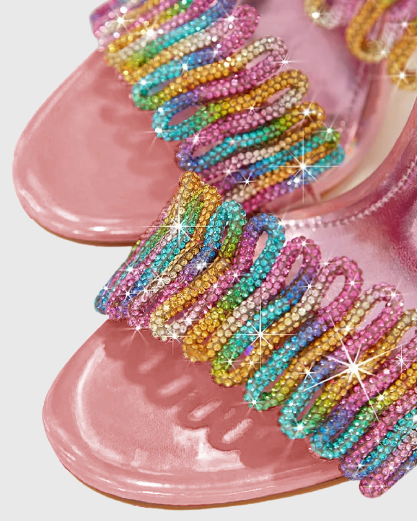 Ibb Rainbow Rhinestone Snake Sandlas