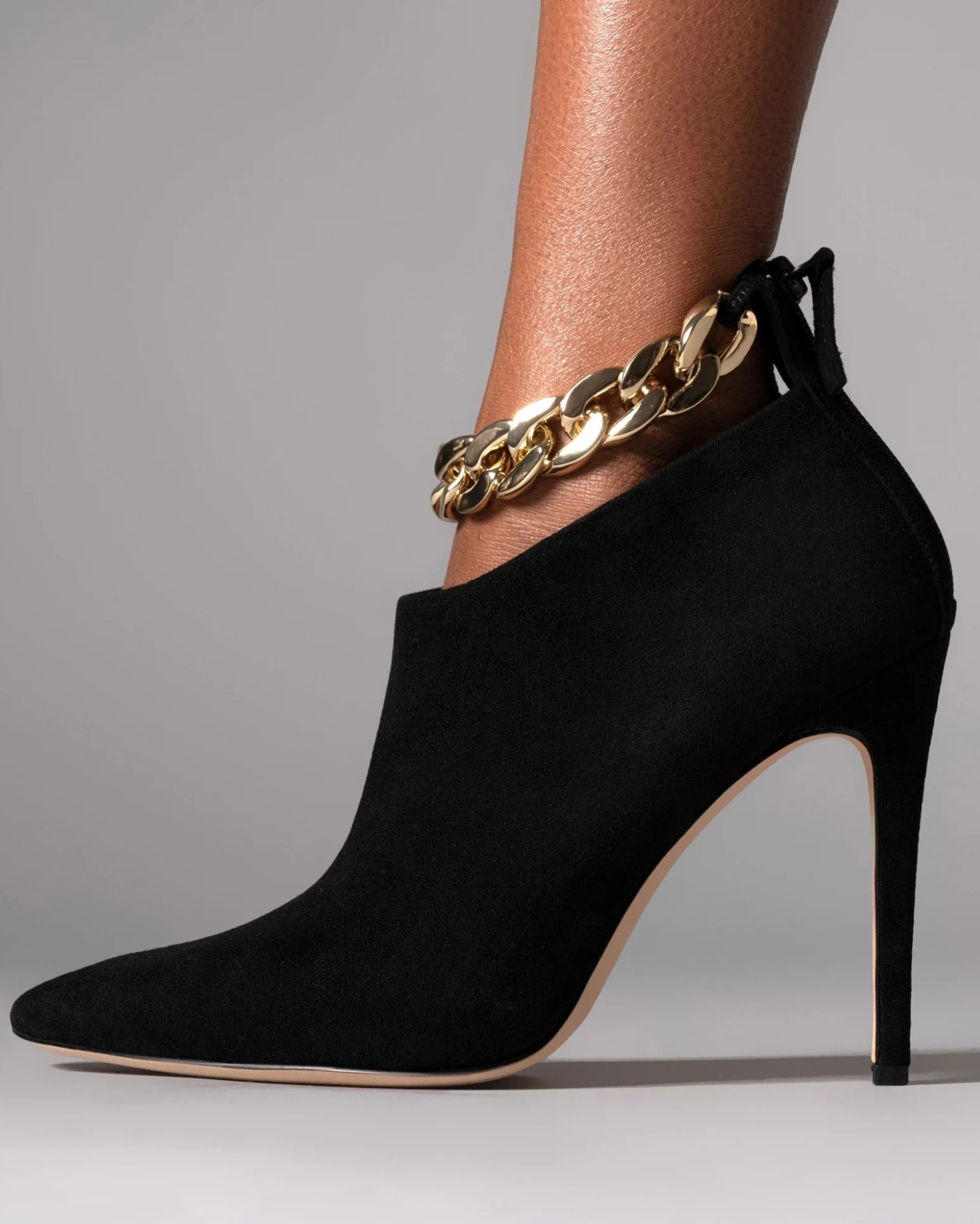 Iben Chain Pointed Toe Ankle Boots