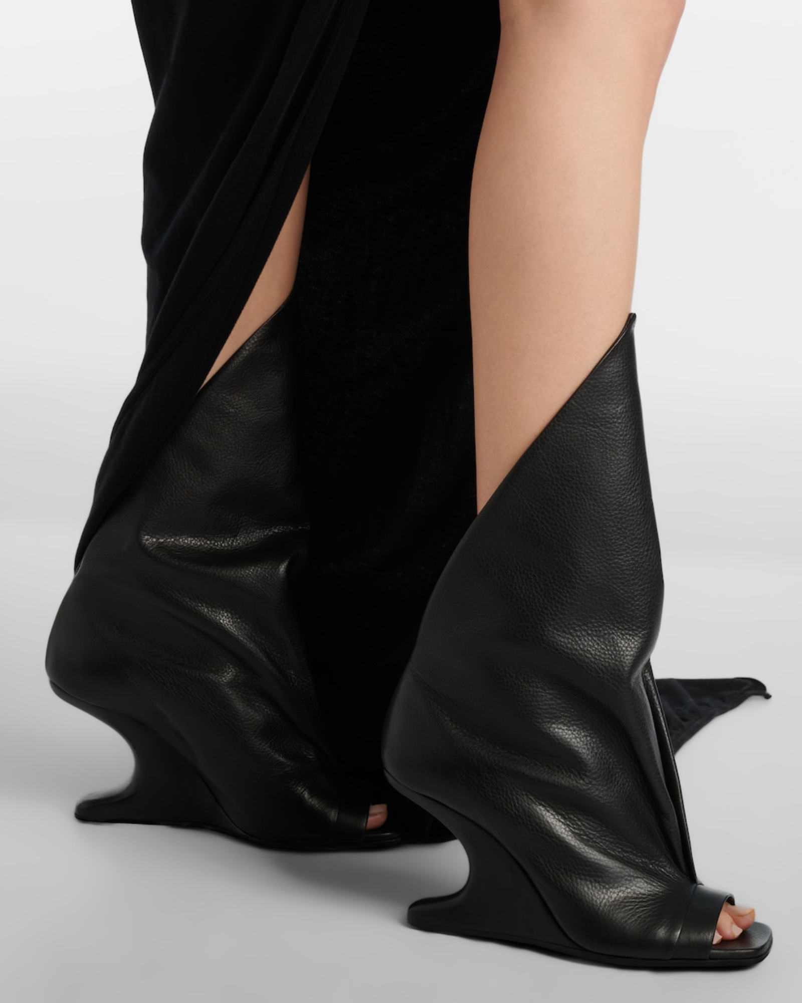 Idida Peep Inverted Wedge Boots