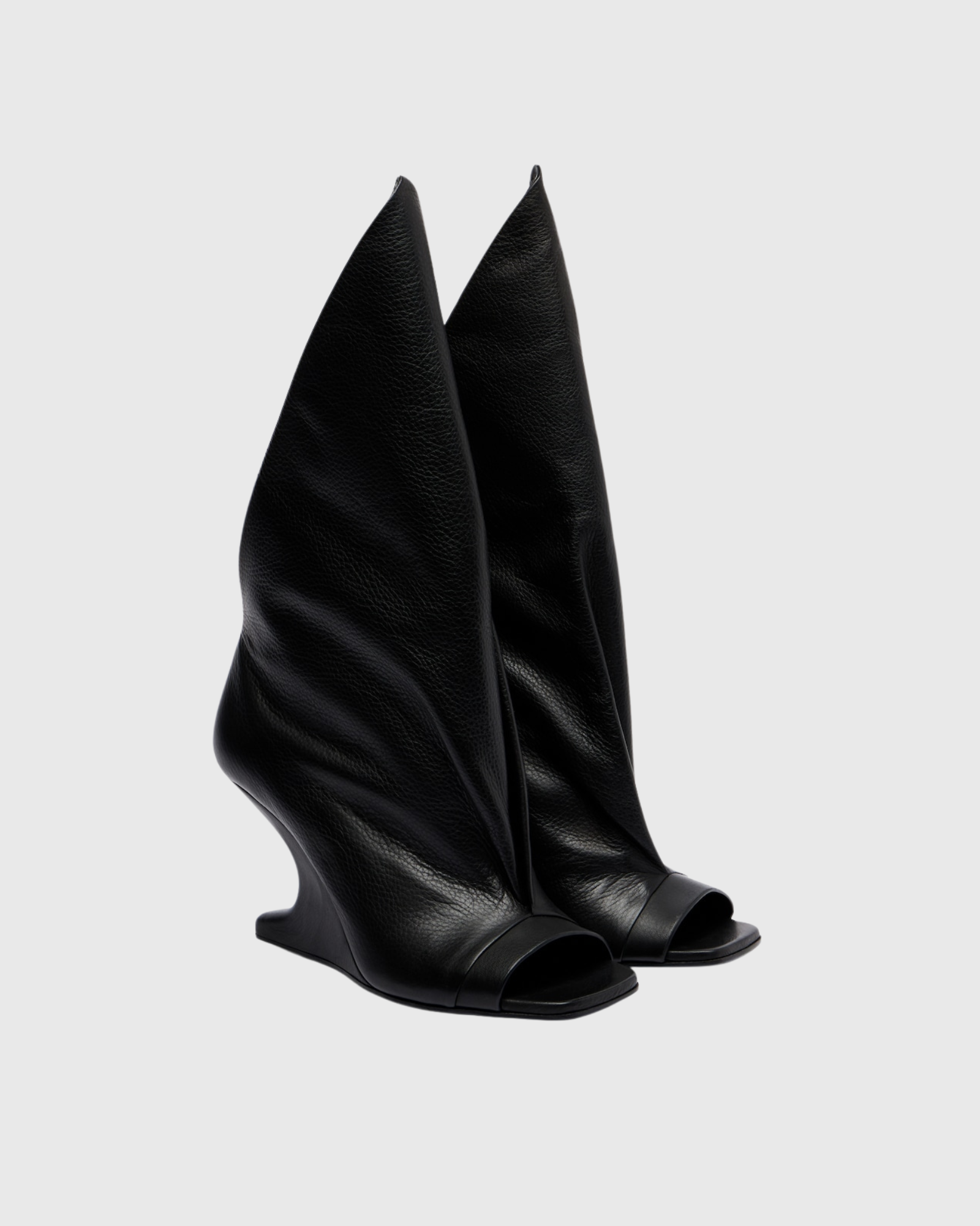 Idida Peep Inverted Wedge Boots