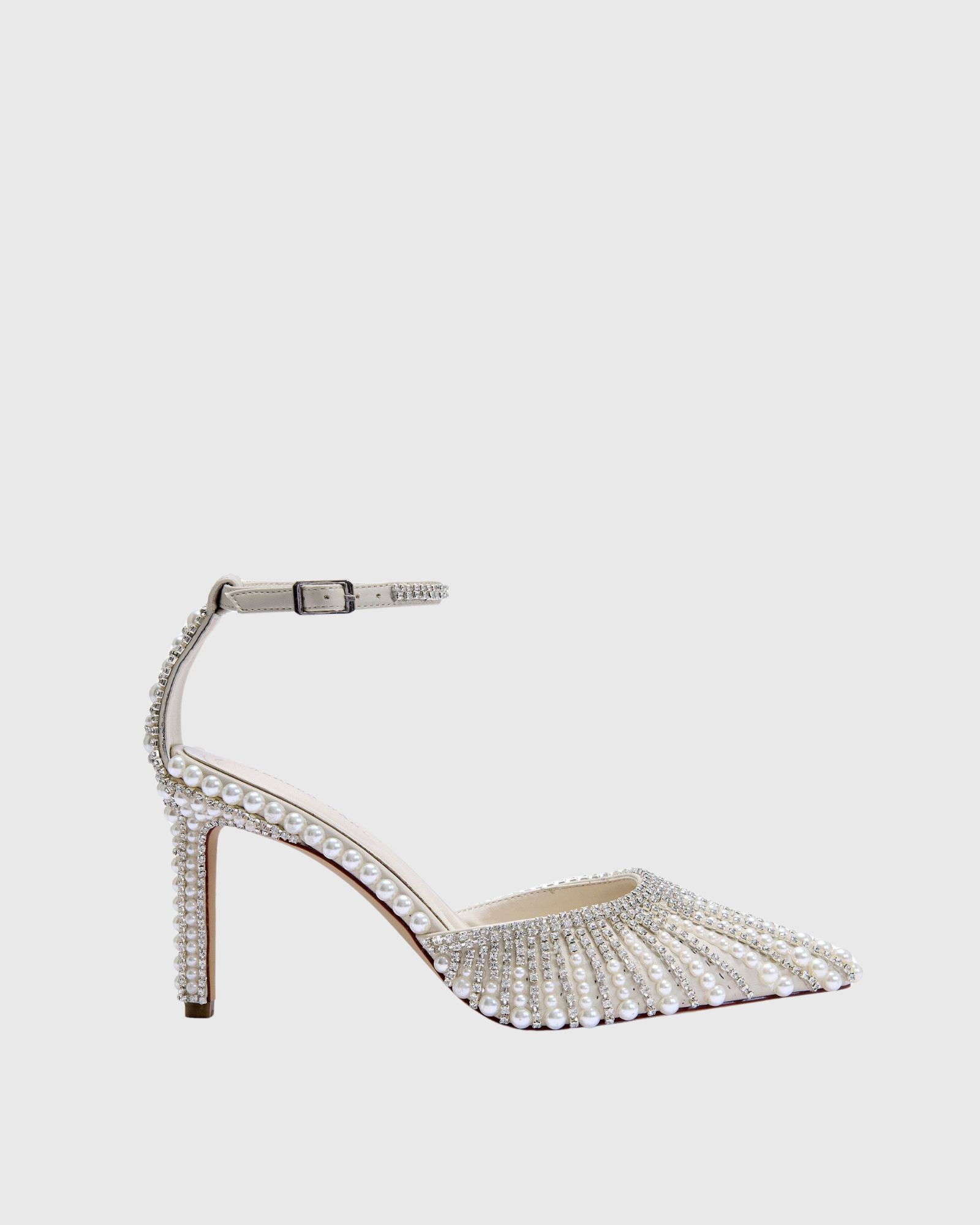 Ifiok Pearl Strap Pumps In White