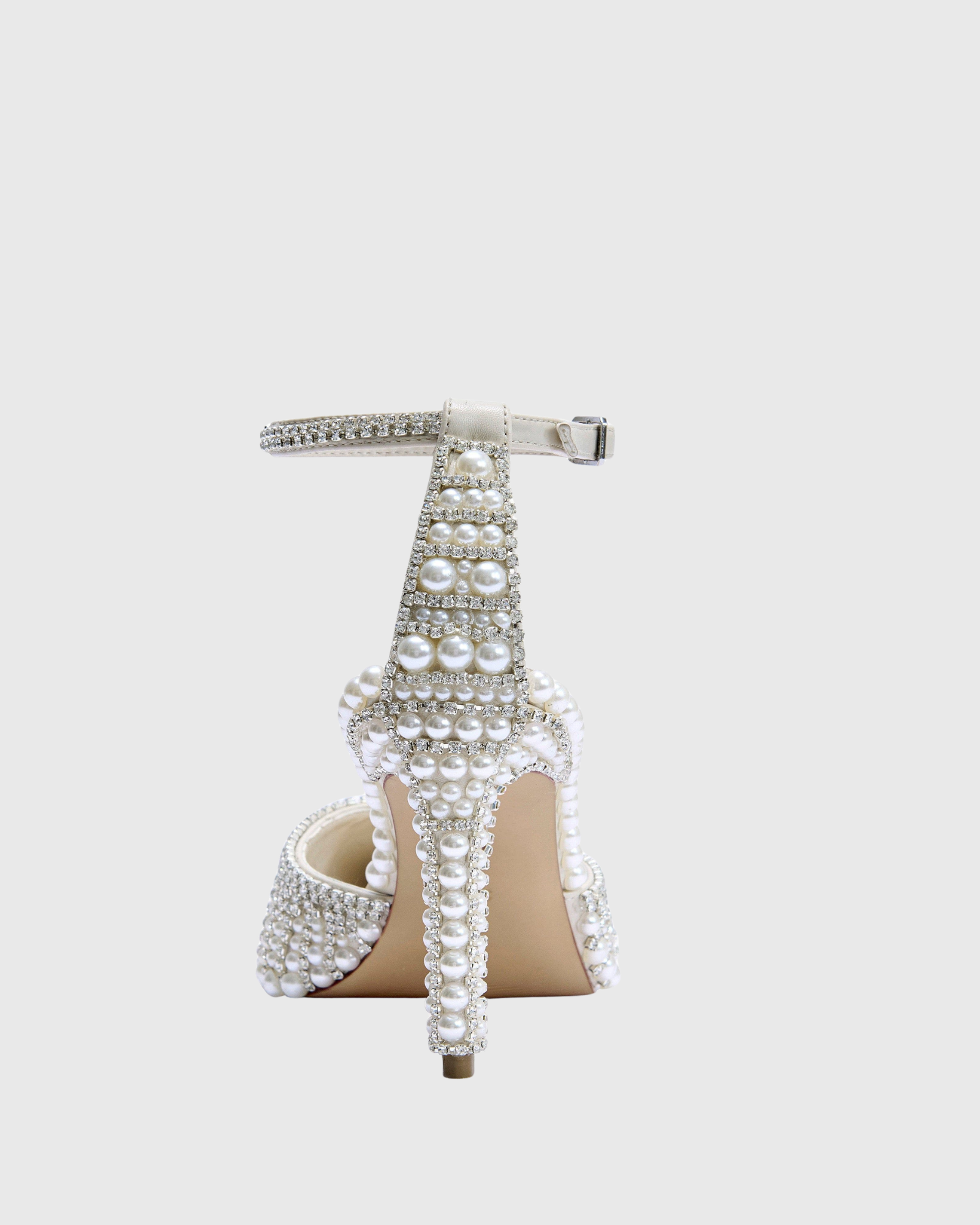 Ifiok Pearl Strap Pumps In White