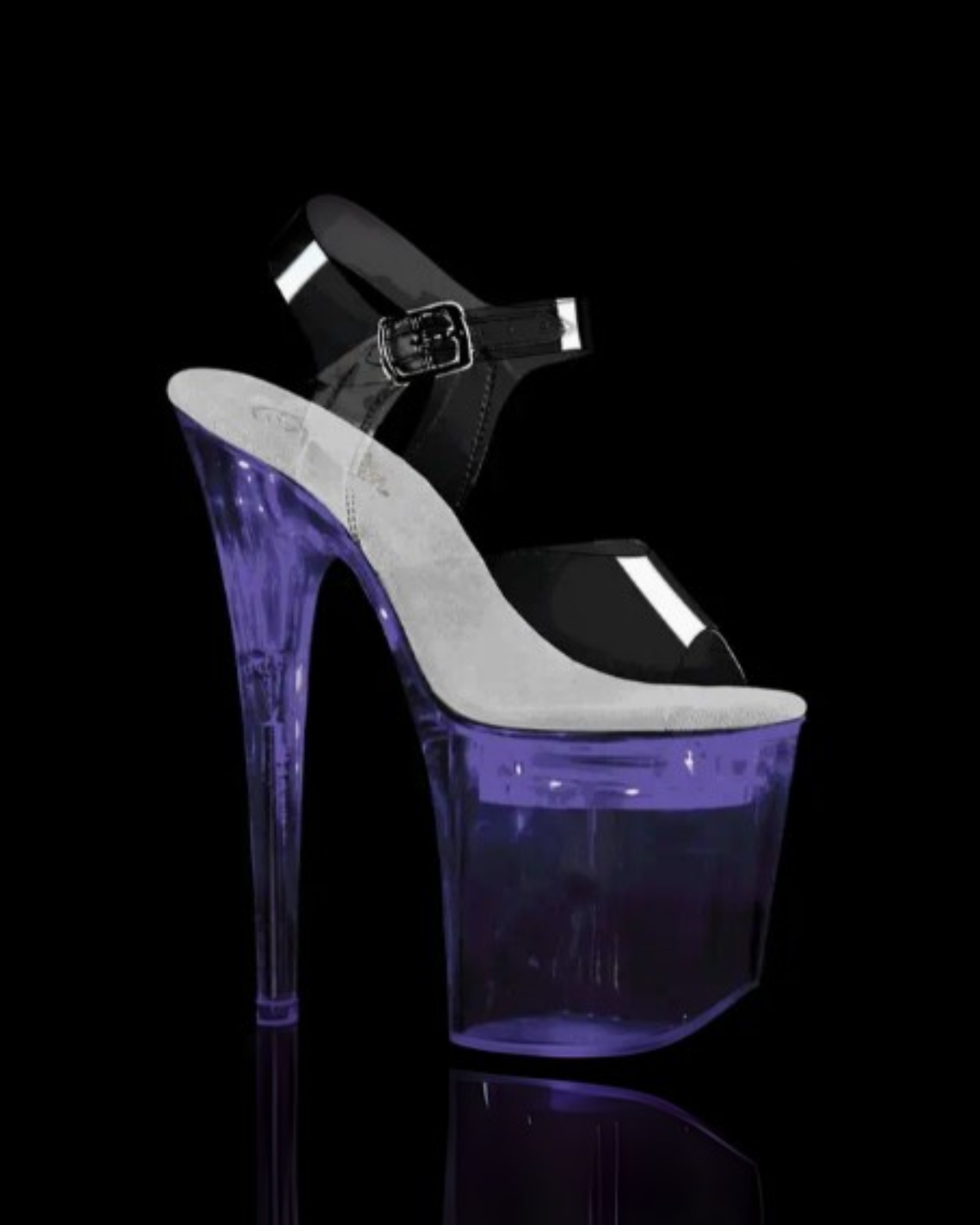 Kori LED Platform Strap Sandals In Purple