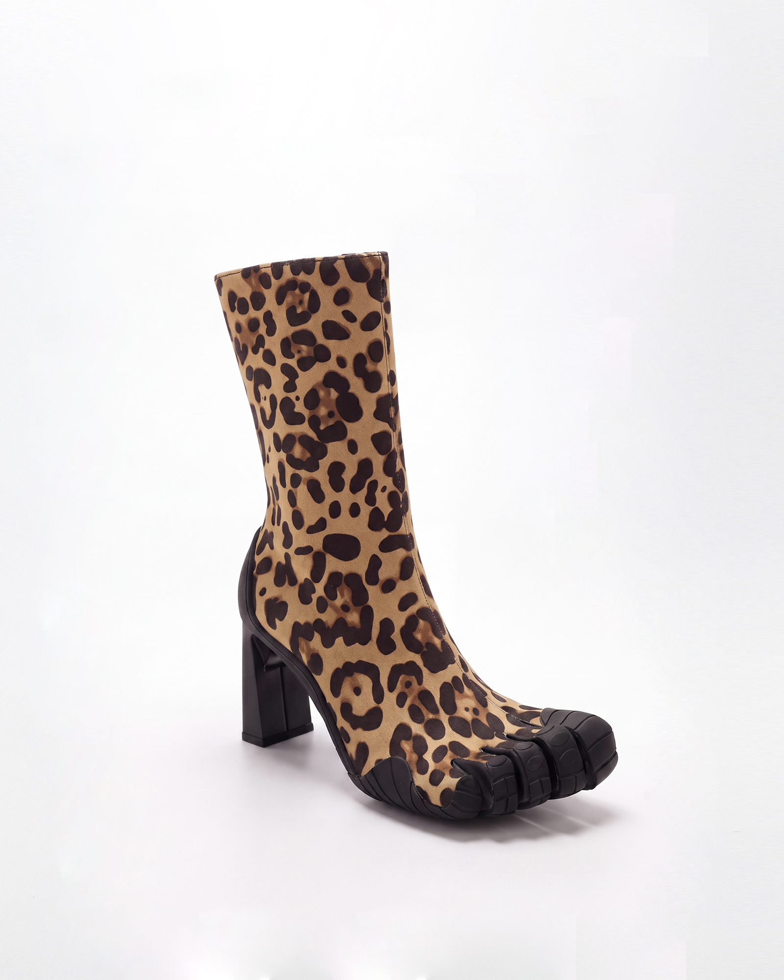 Mahsa Leopard Print FiveToe Boots