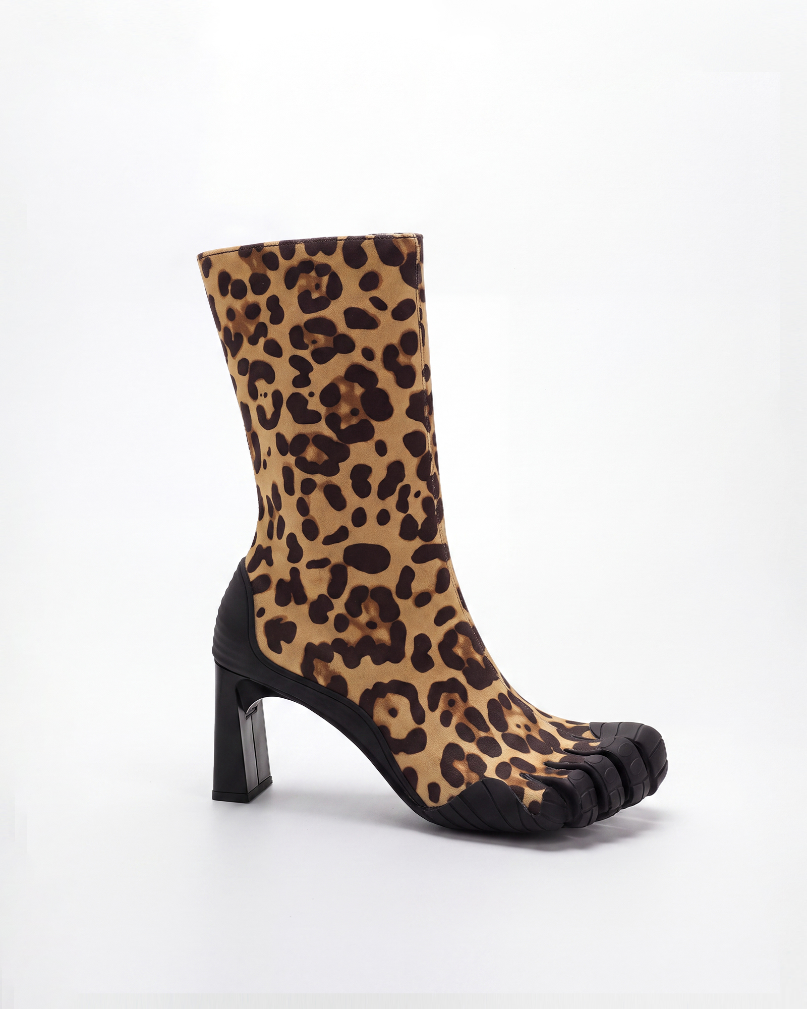 Mahsa Leopard Print FiveToe Boots