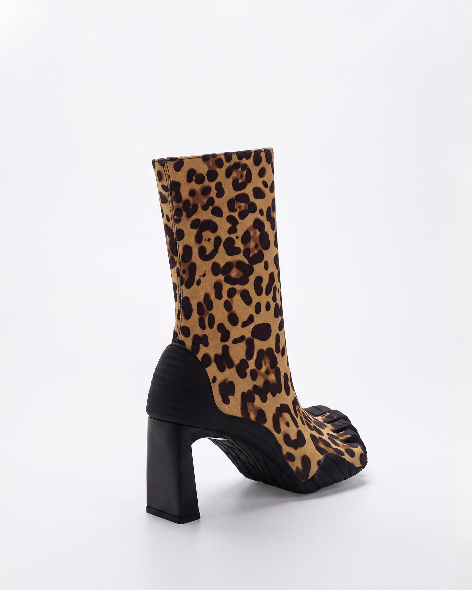 Mahsa Leopard Print FiveToe Boots