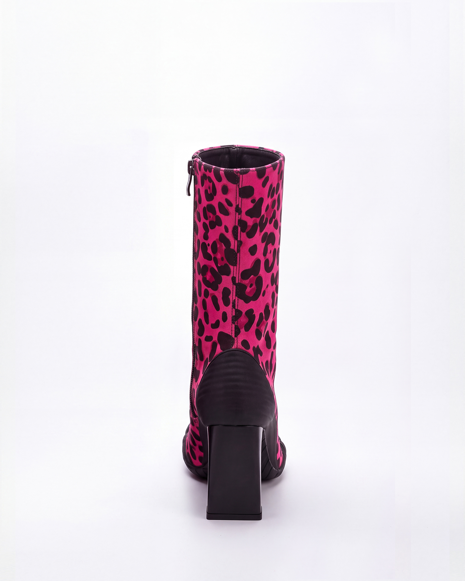 Mahsa Leopard Print Split Toe Boots In Pink