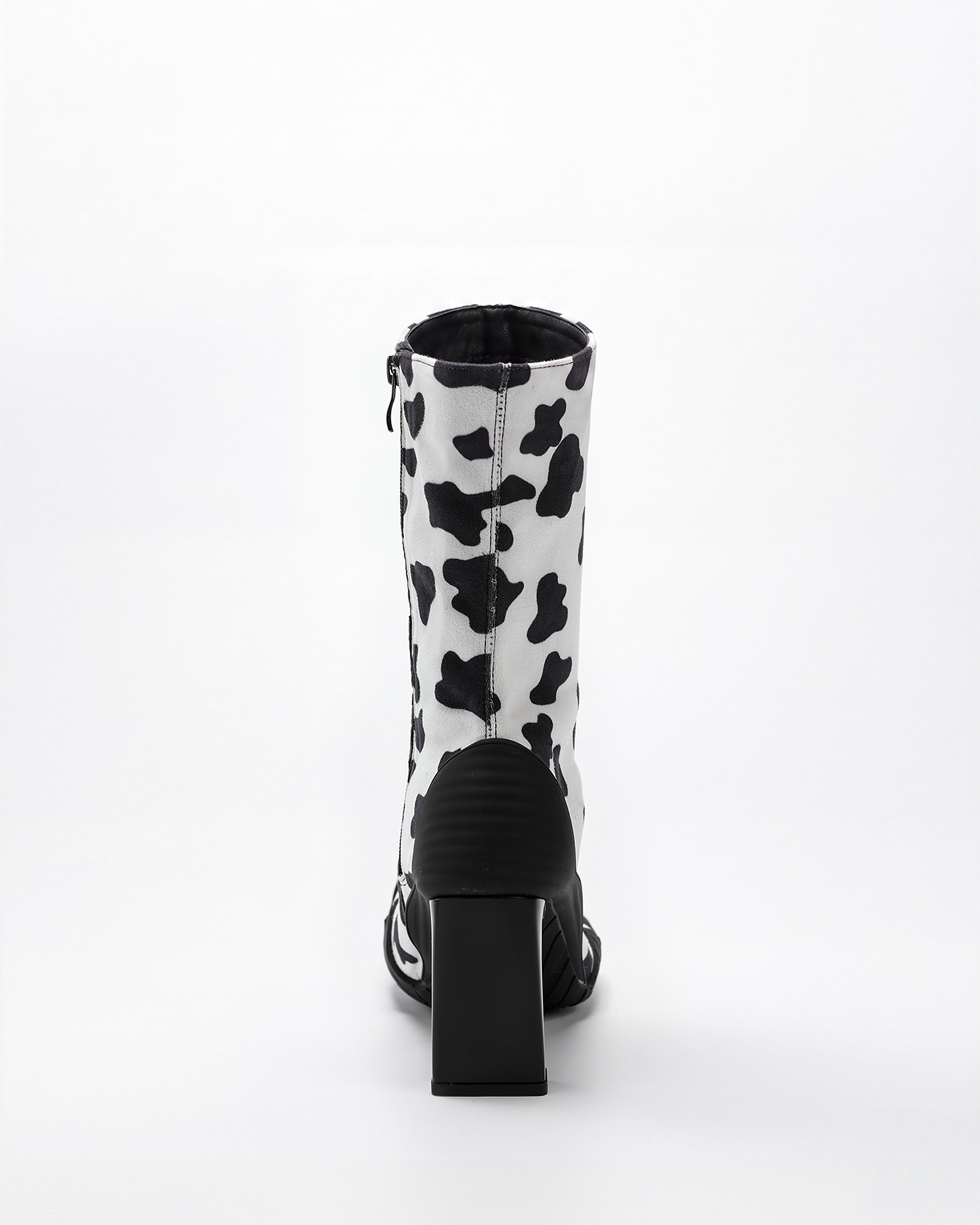 Mahsa Cow Print Ankle Boots