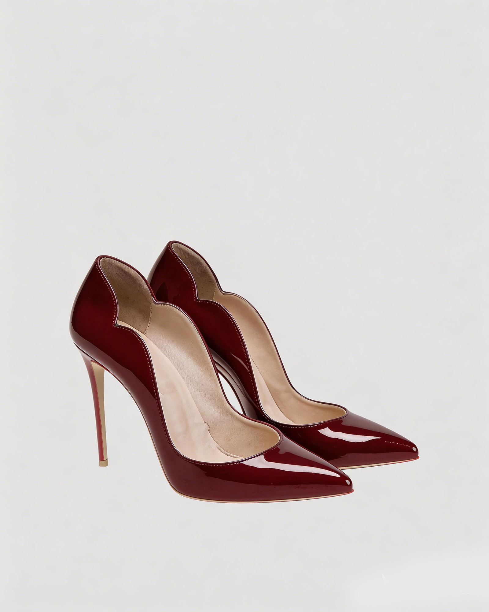 Maia Irregular Pumps In Wine