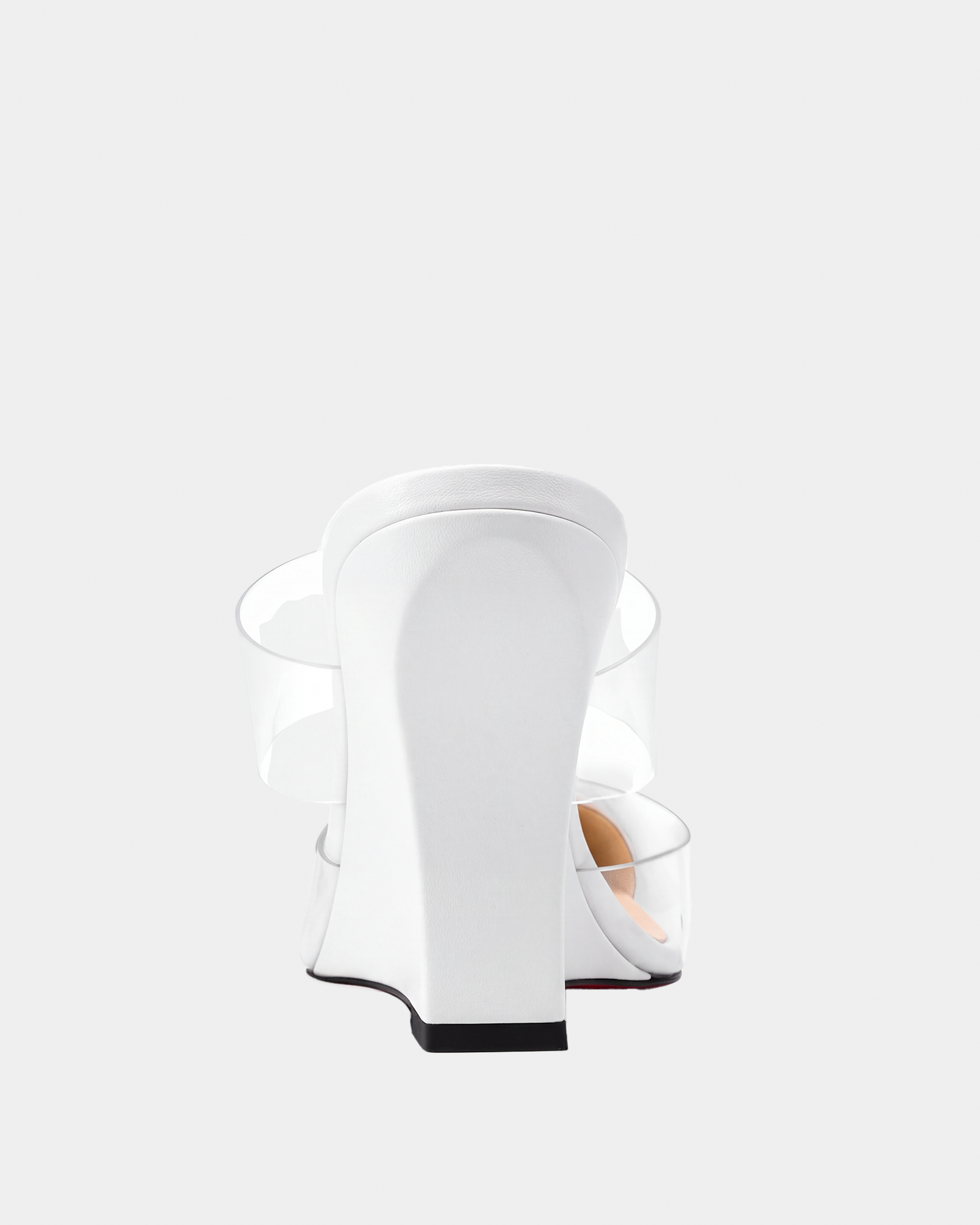 Nico Heart Toe Heels Wedge Mules In White
