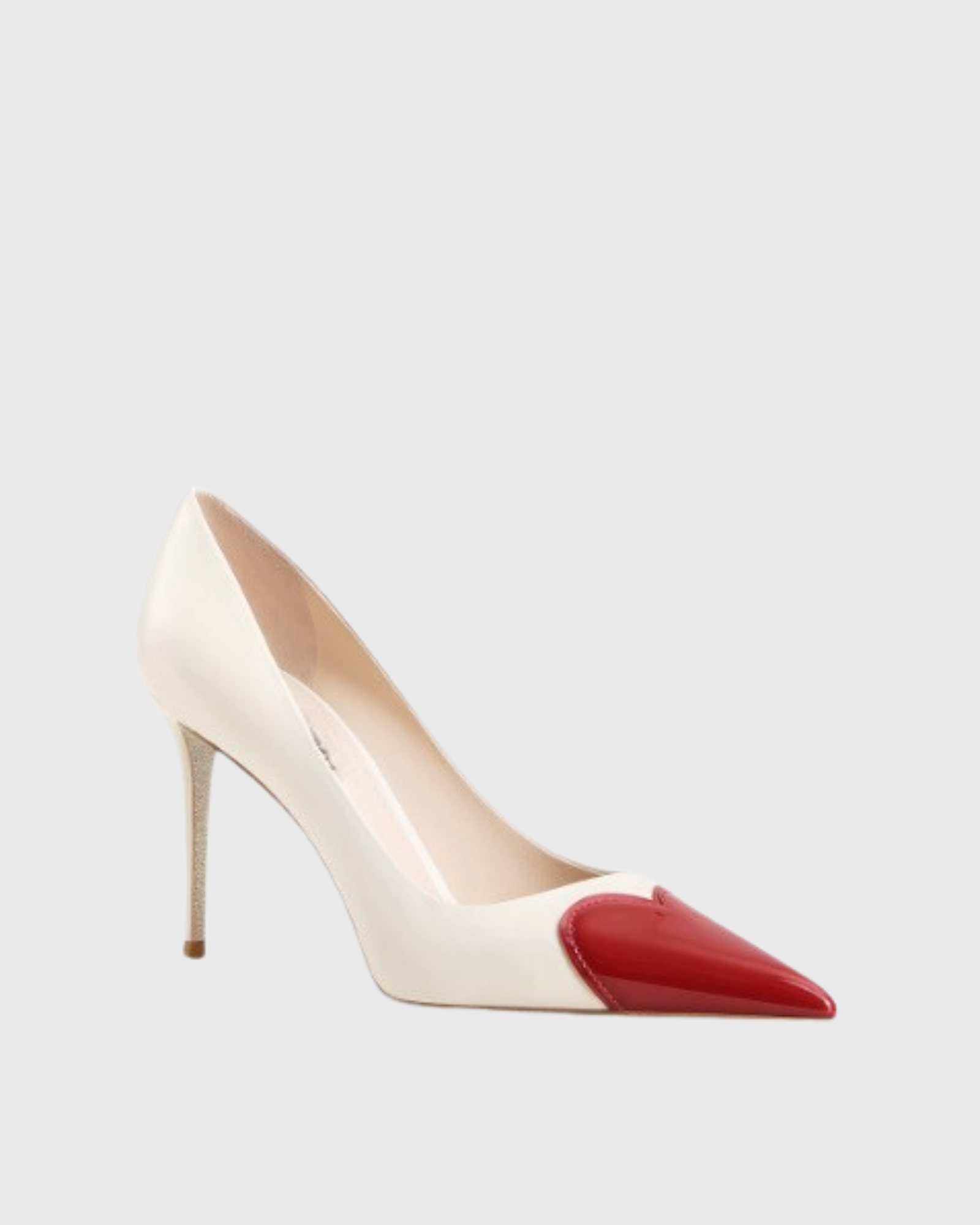 Nico Heart Toe Splicing Pumps In White