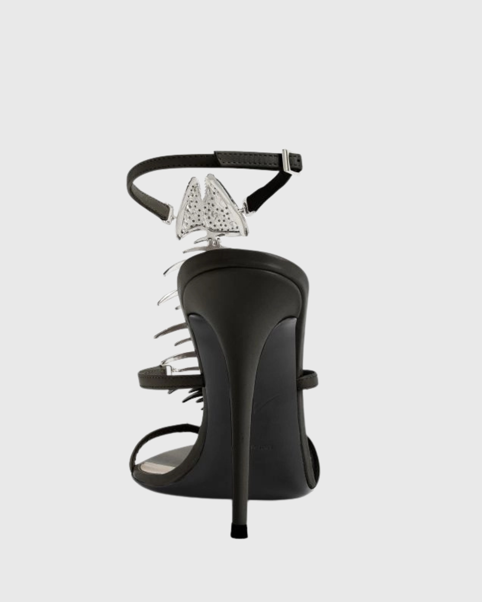 Pia Fish Bone Strap Sandals In Black