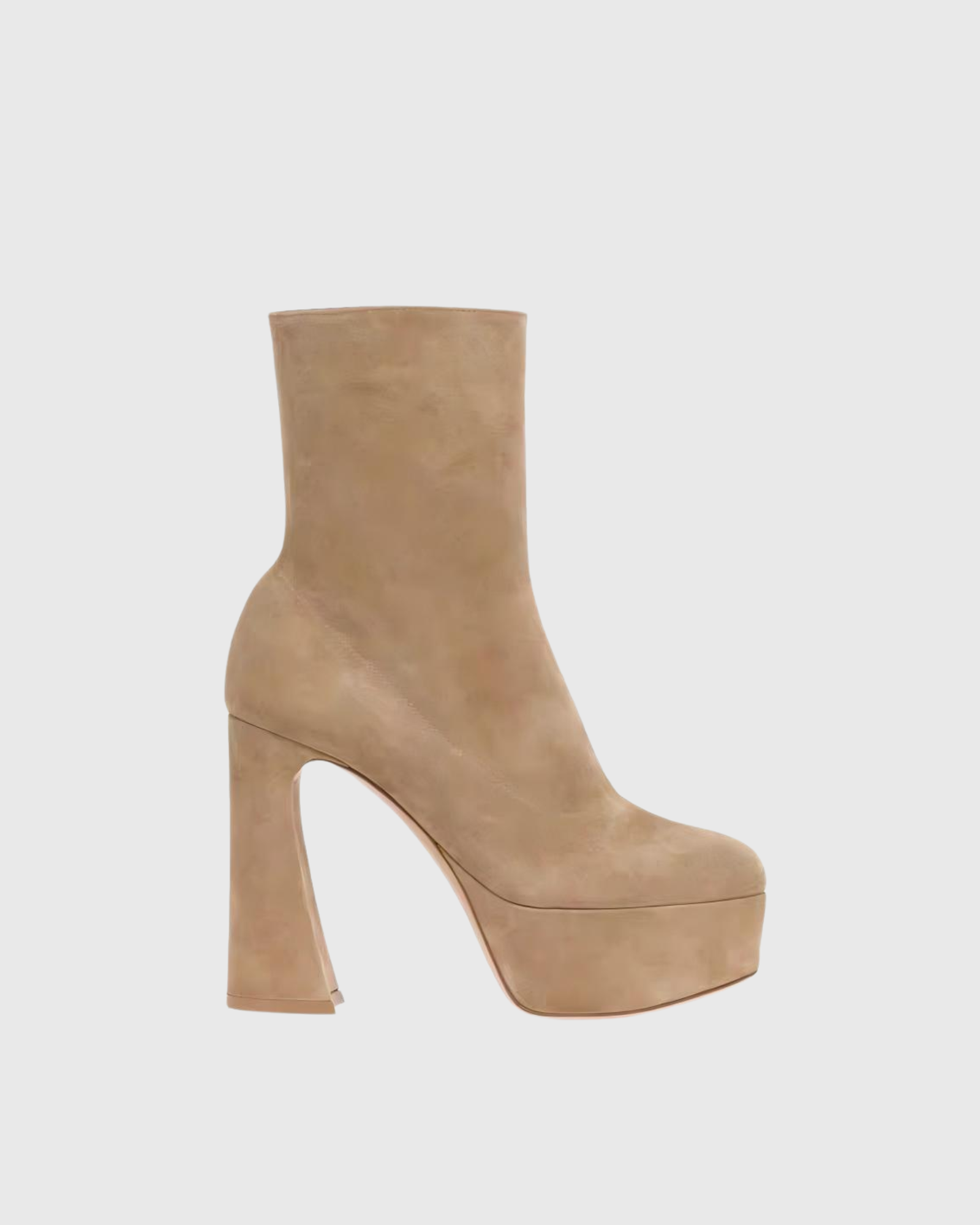 Roslie Platform Ankle Boots In Khaki