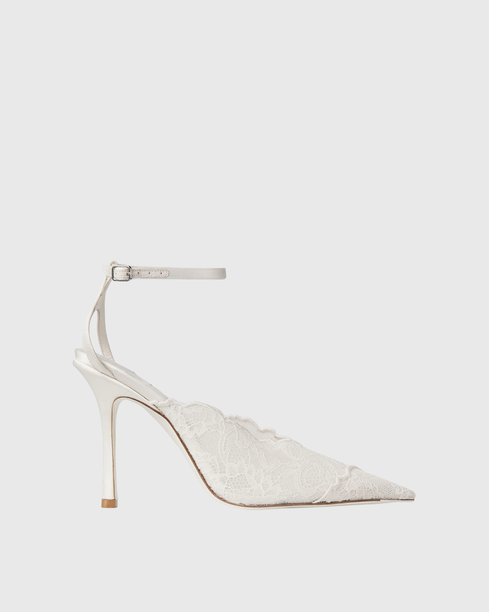 Keane Lace Stiletto Heels In White