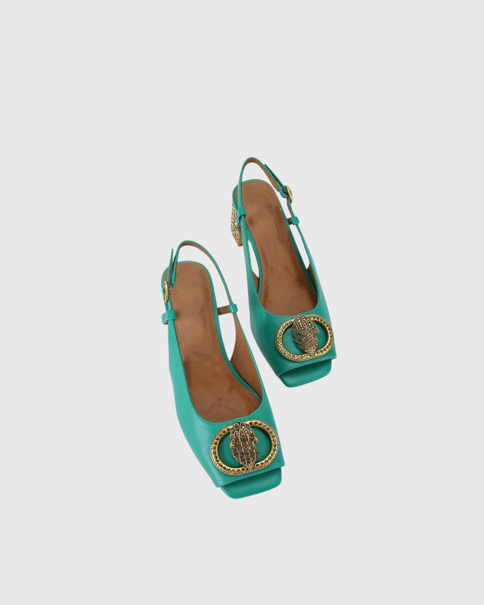 Novira Embellished Sandals In Turquoise